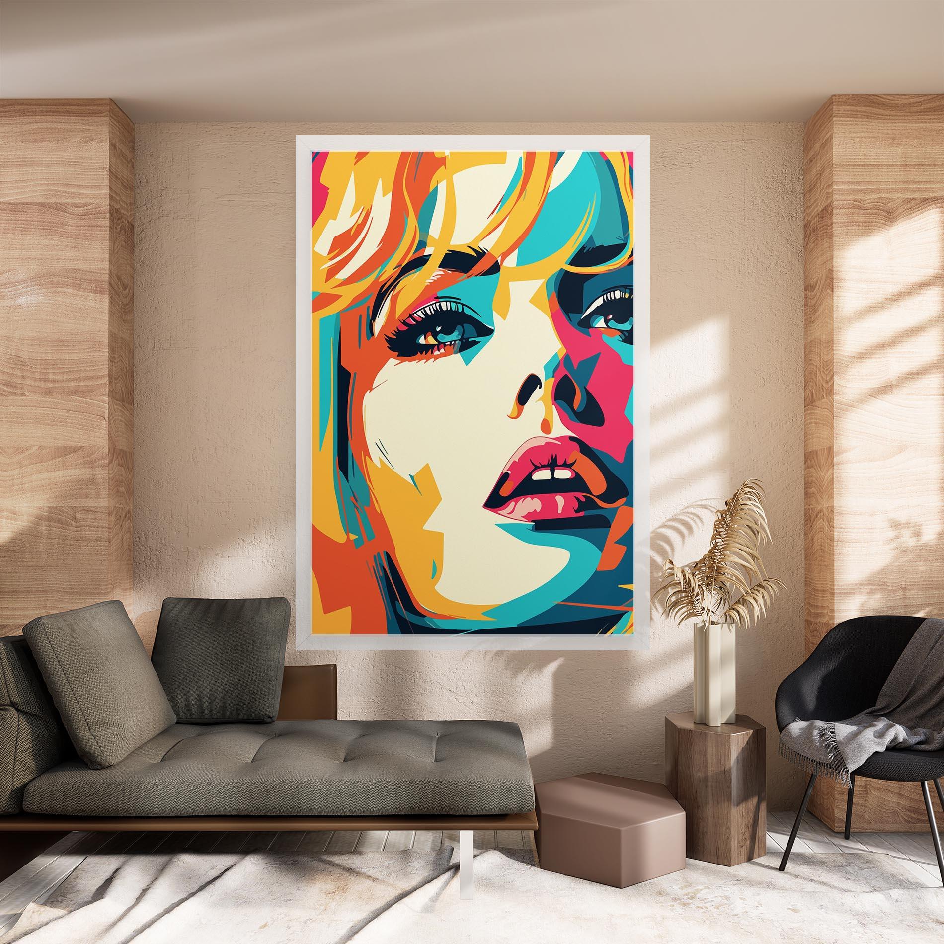 Tablou Canvas Blonde Girl Portrait mockup 8