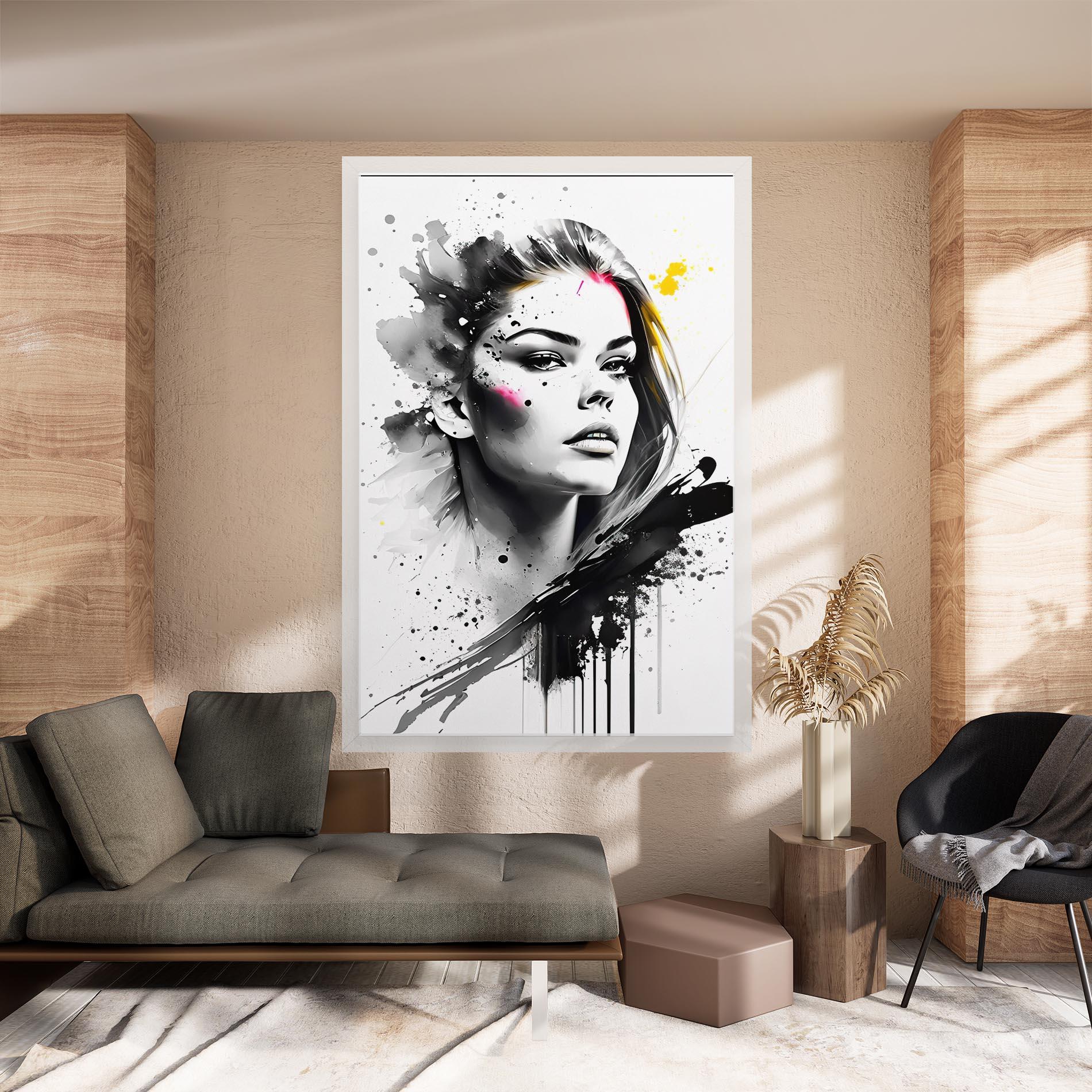 Tablou Canvas Ink Splash Portrait mockup 8