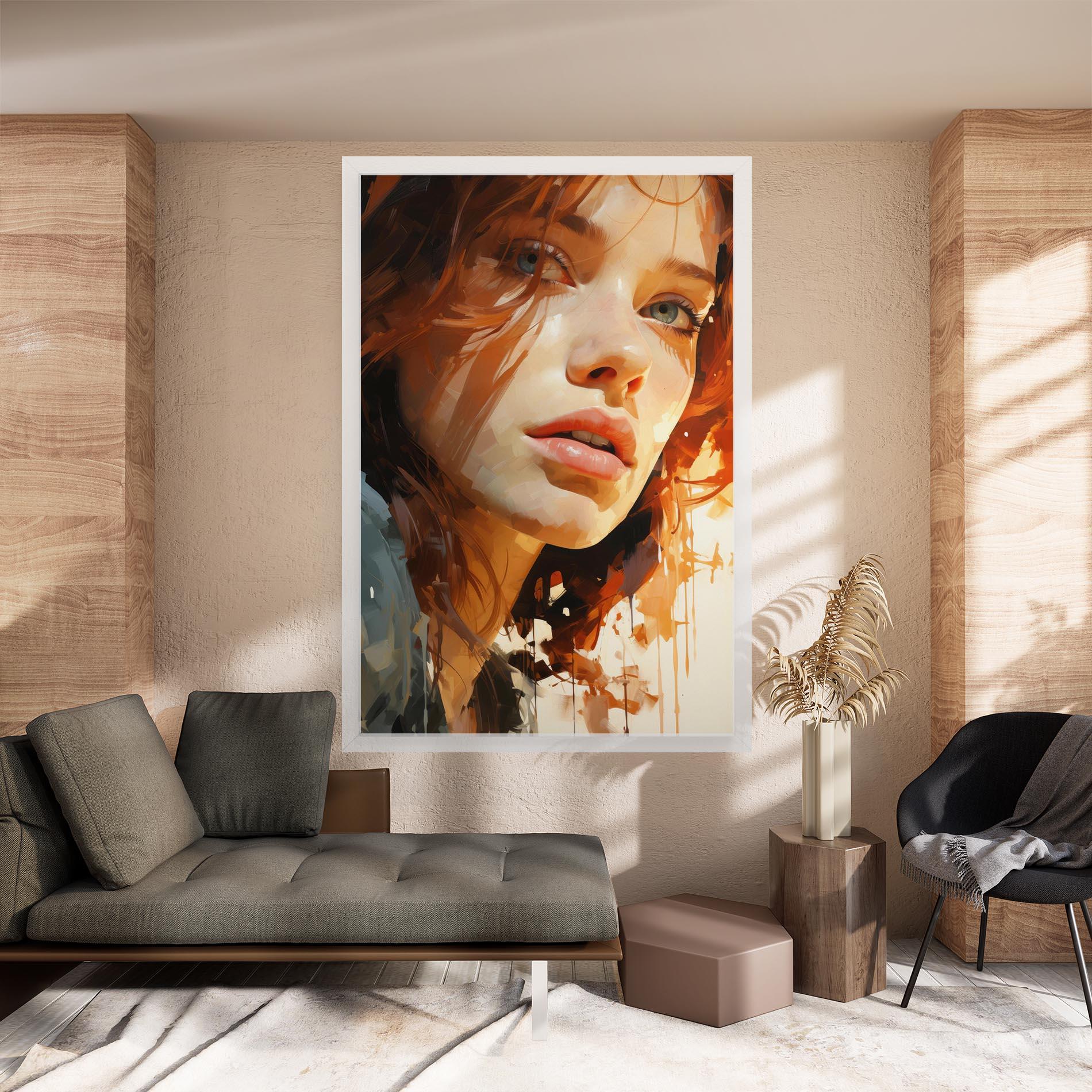 Tablou Canvas Pretty Woman Portrait mockup 8