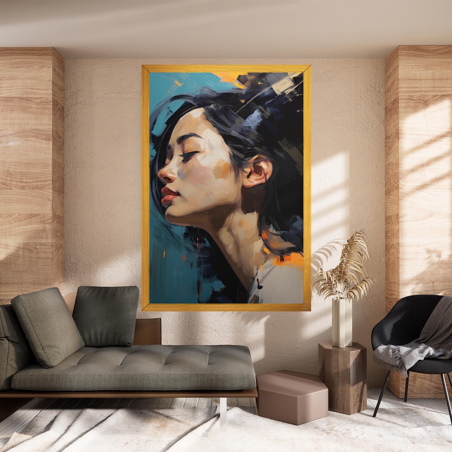 Tablou Canvas Acrylic Asian Portrait mockup 8