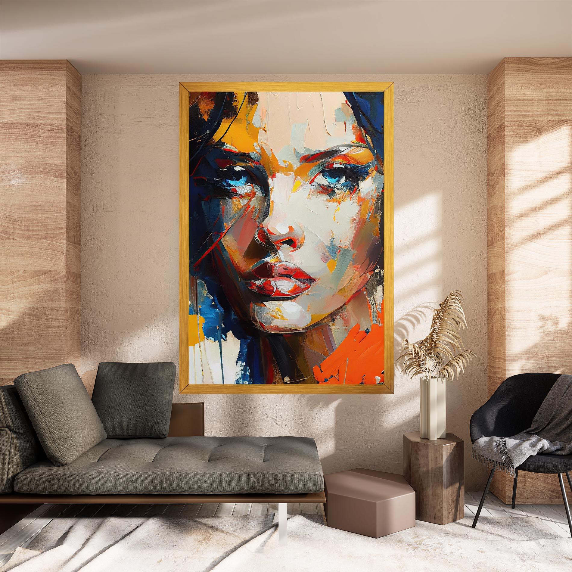 Tablou Canvas Beautiful Brunette Woman mockup 8