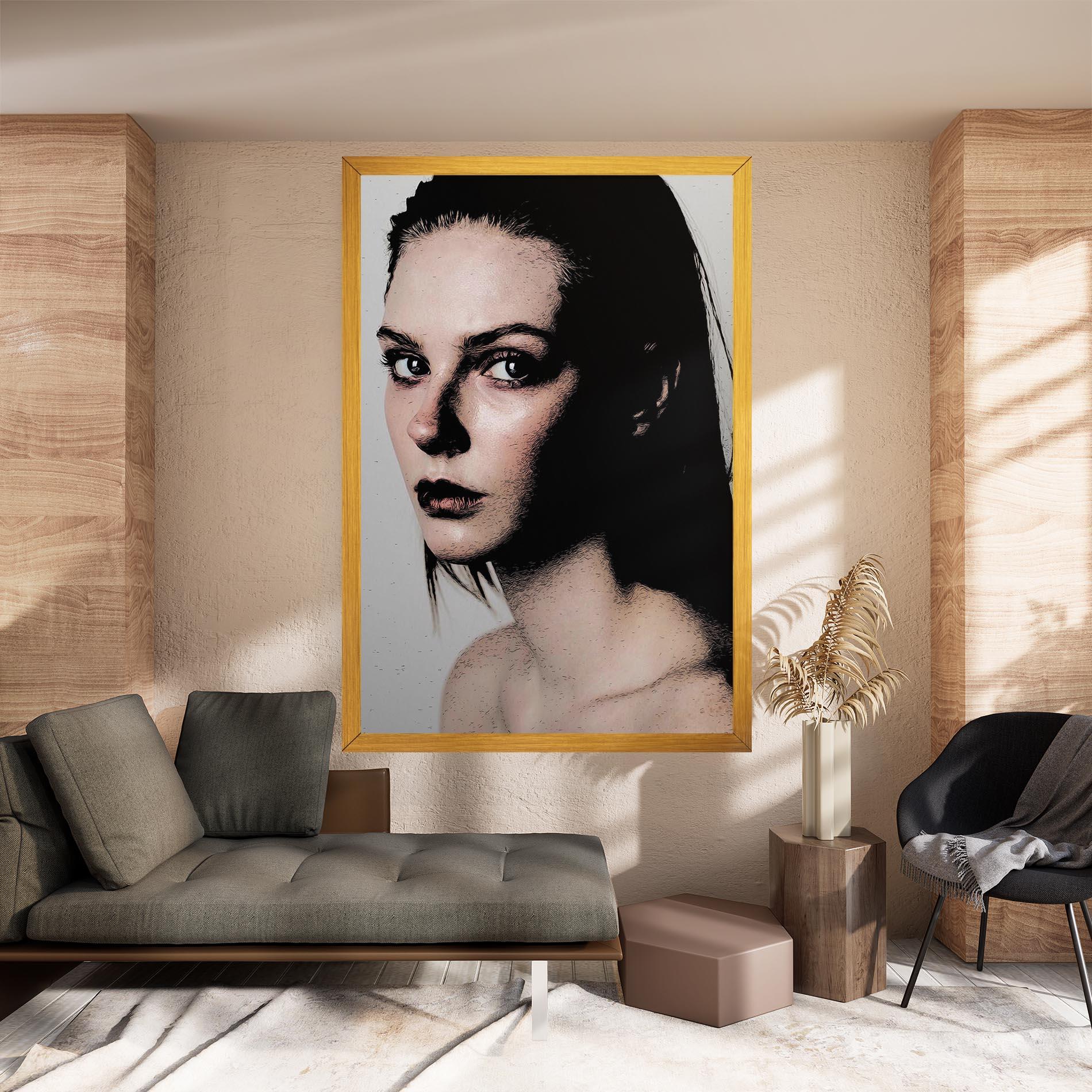 Tablou Canvas Big Eyes Portrait mockup 8