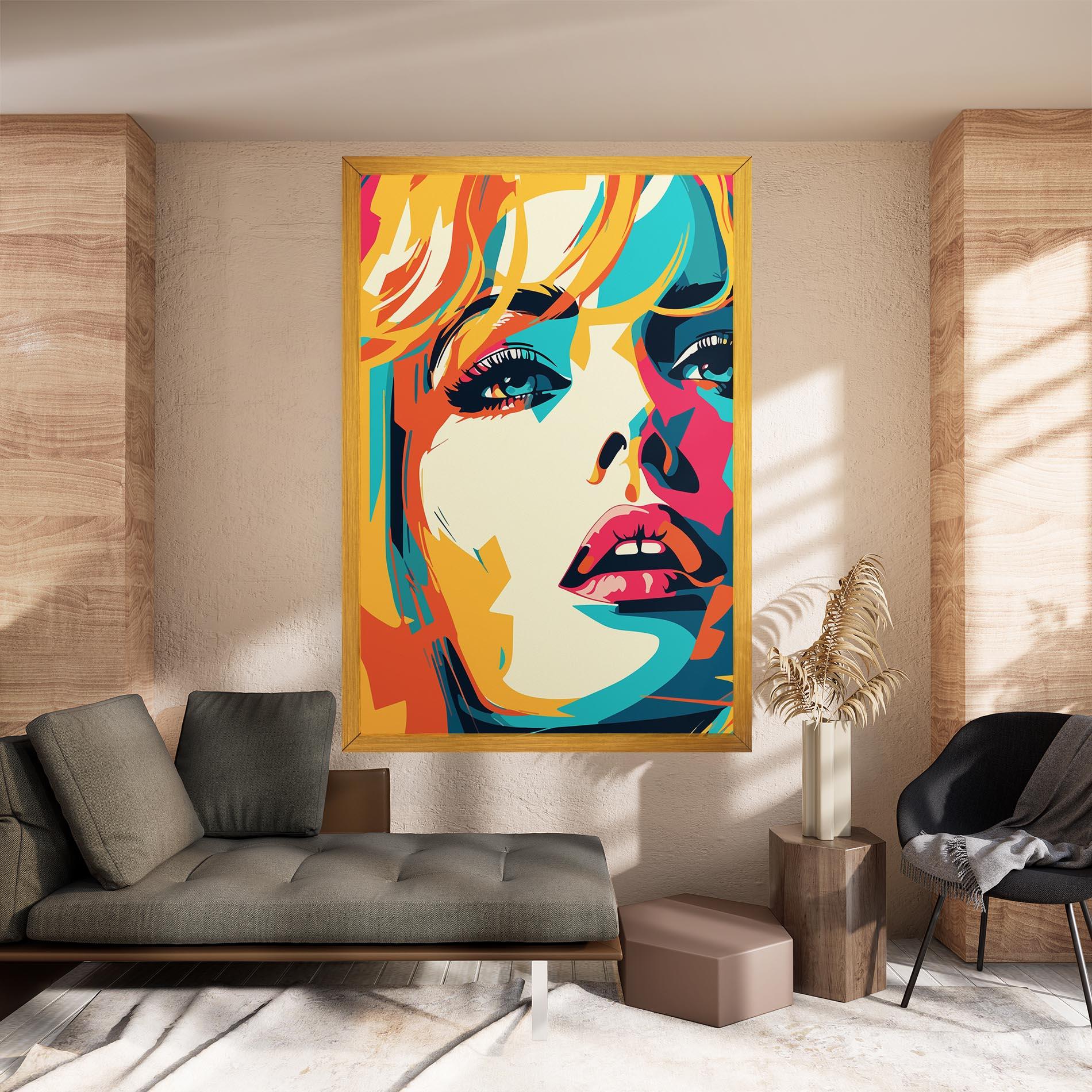 Tablou Canvas Blonde Girl Portrait mockup 8