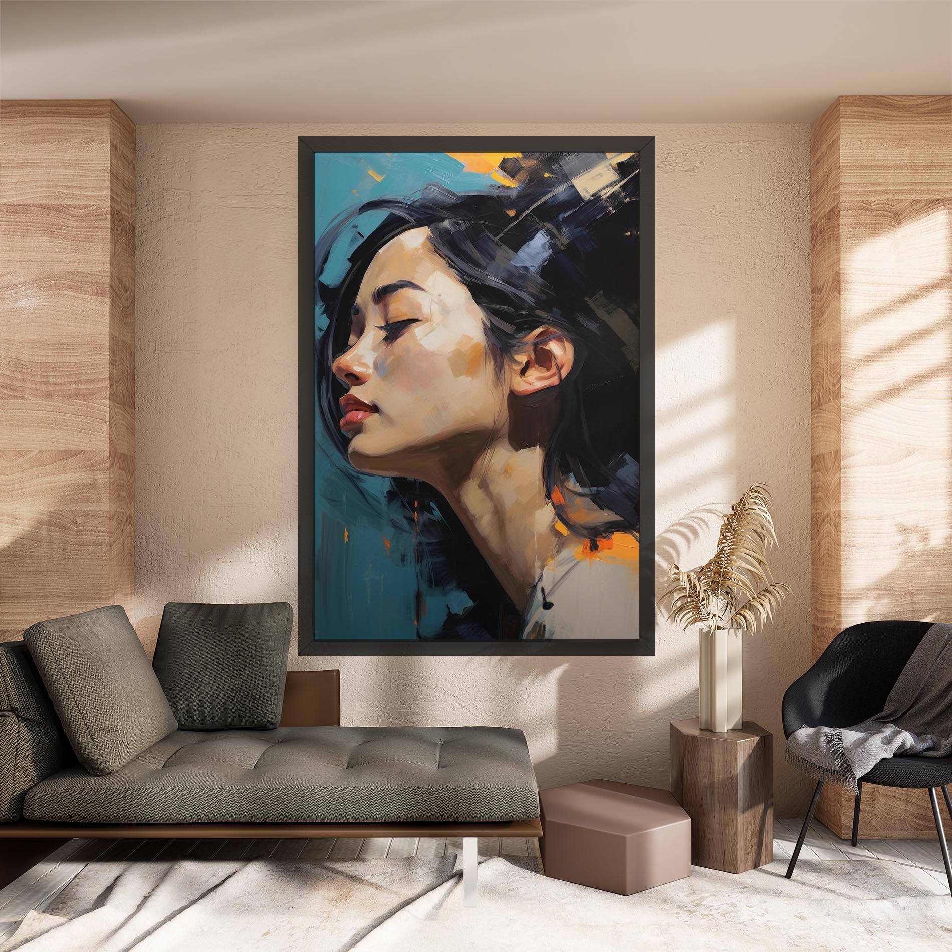 Tablou Canvas Acrylic Asian Portrait mockup 8