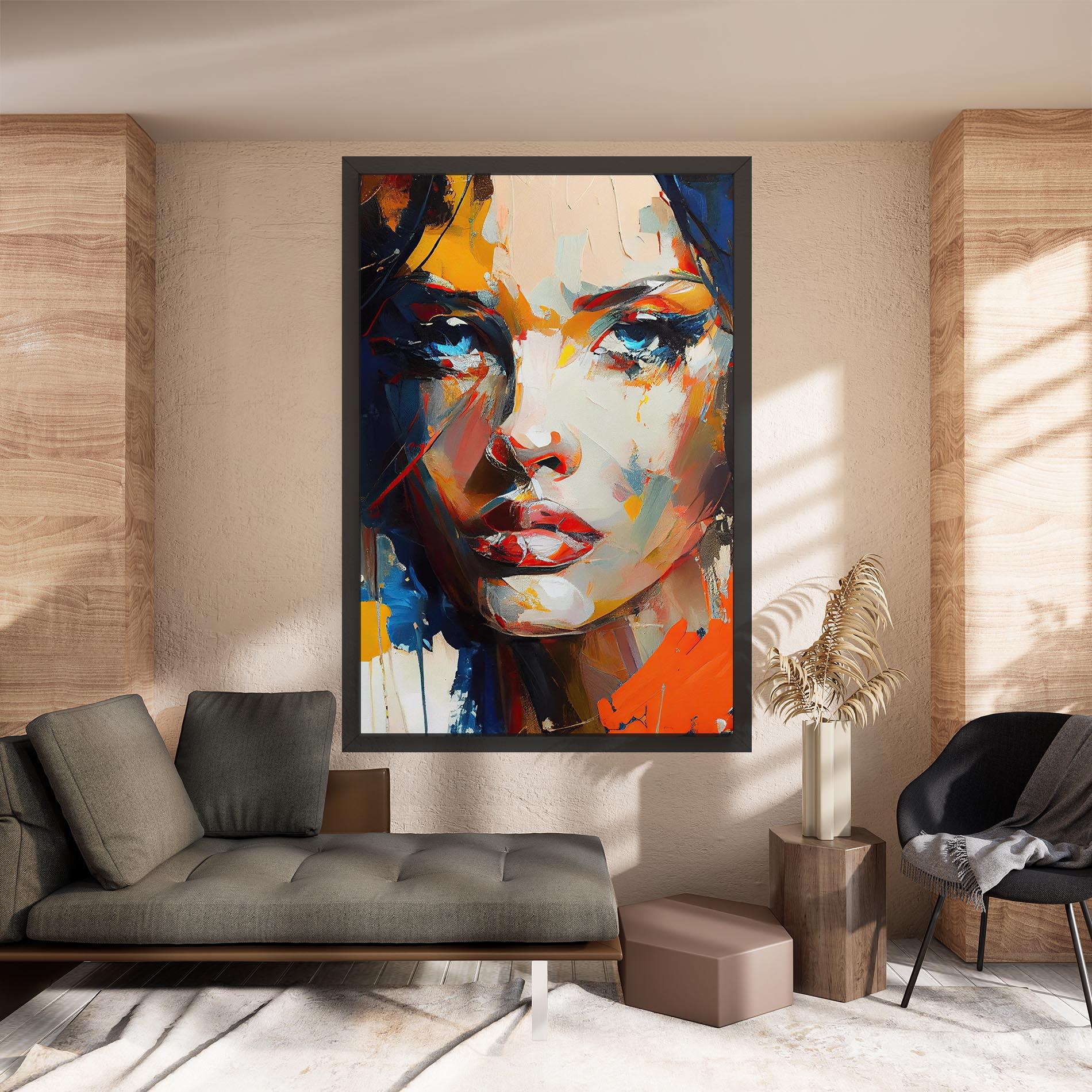 Tablou Canvas Beautiful Brunette Woman mockup 8