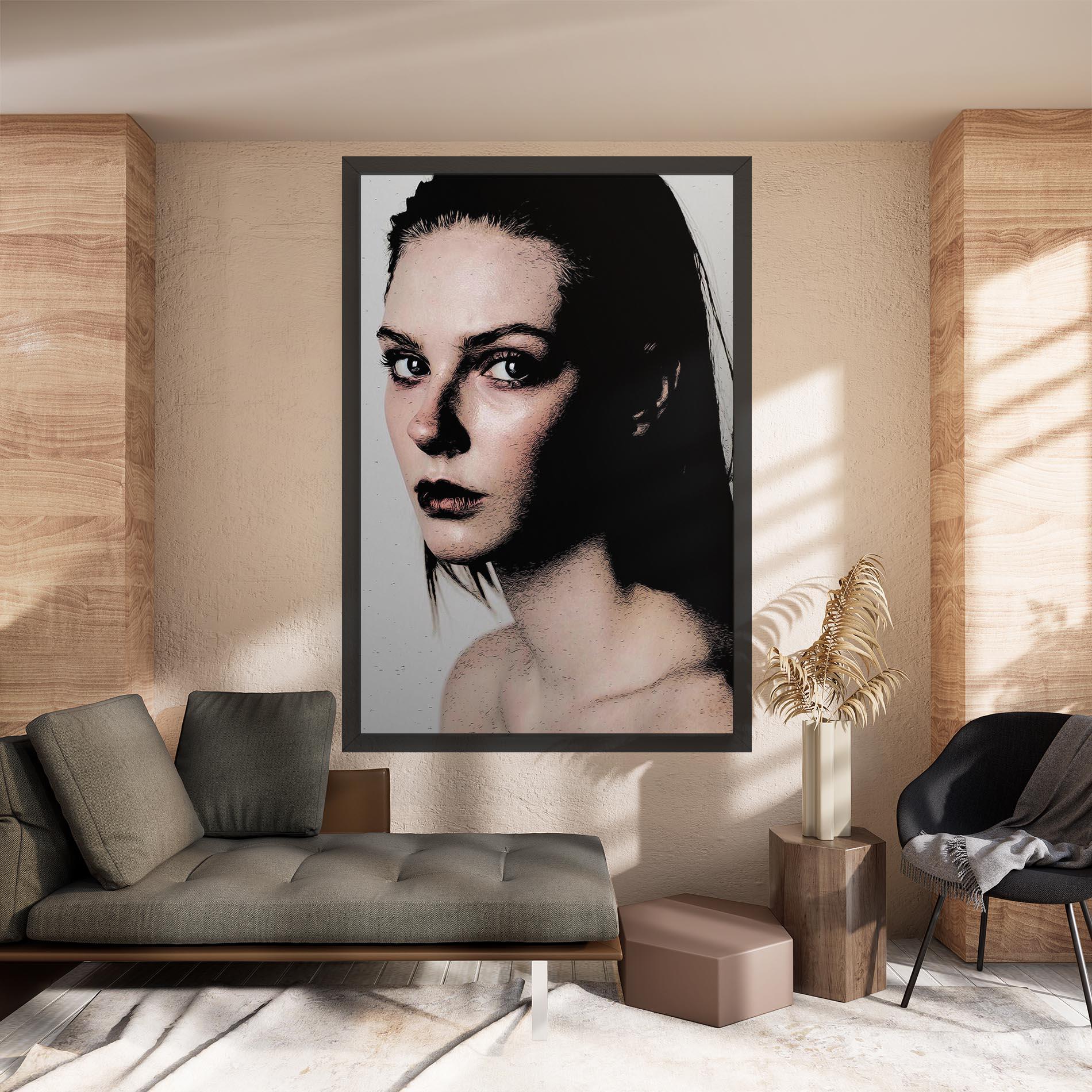 Tablou Canvas Big Eyes Portrait mockup 8