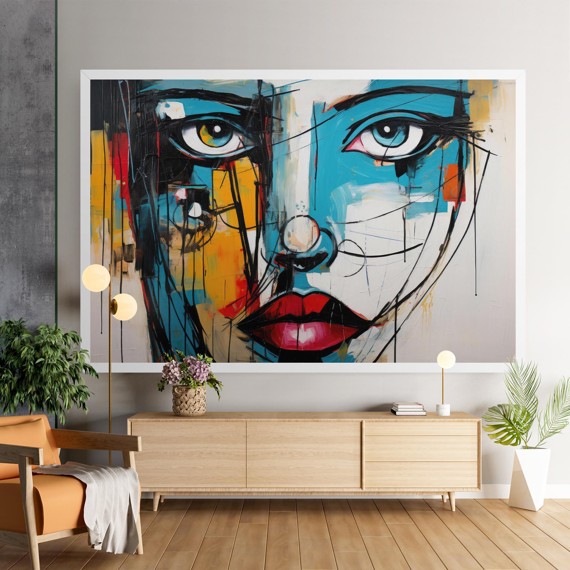 Tablou Canvas Abstract Drawing Portret mockup 9