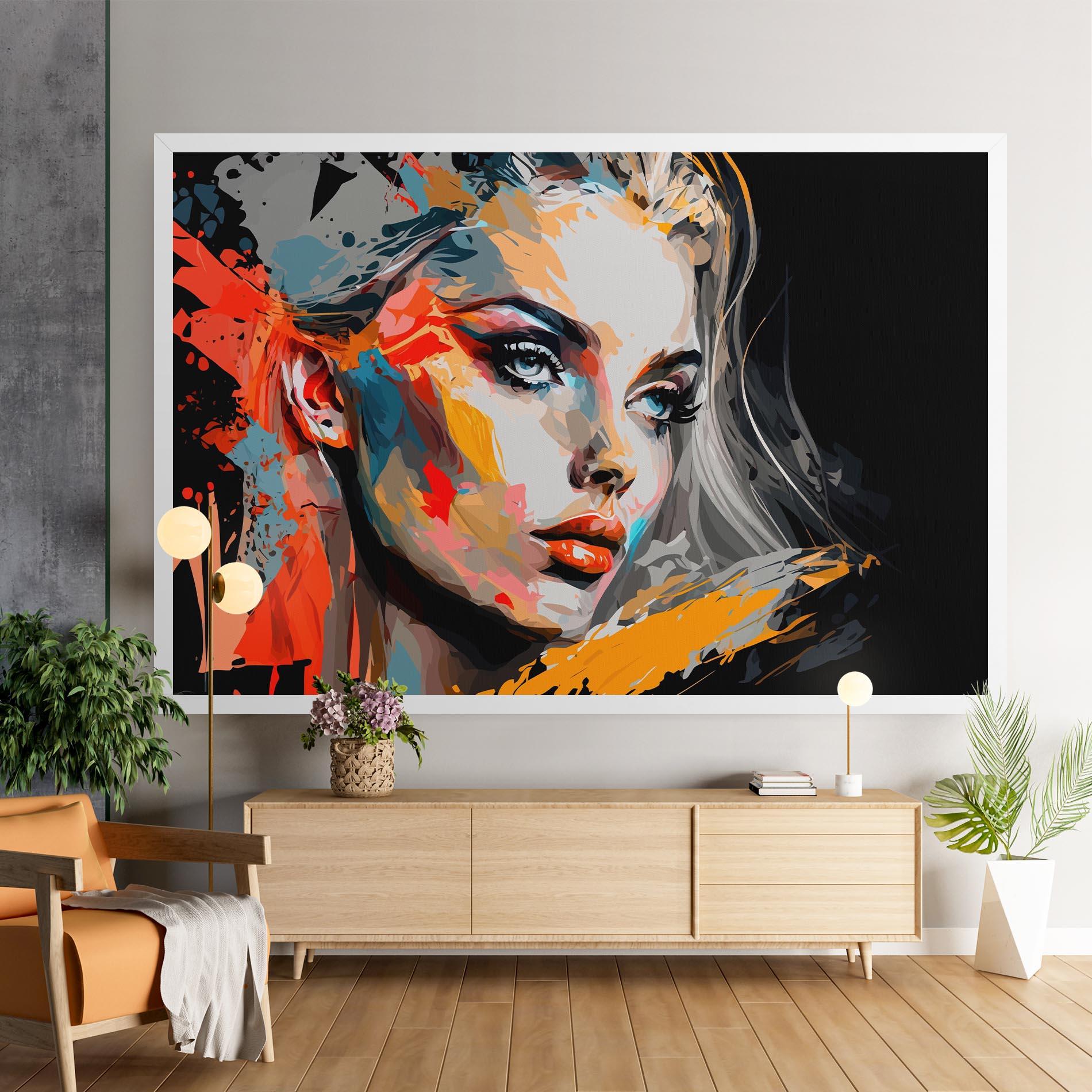 Tablou Canvas Blue Eye Face mockup 9