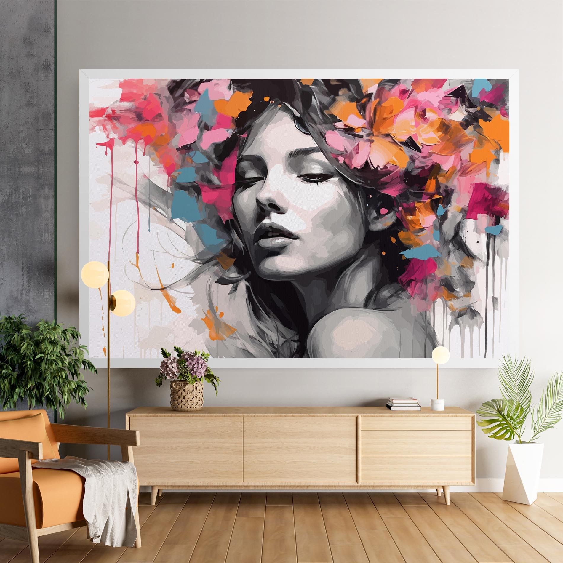Colorful Flower Portrait mockup 9