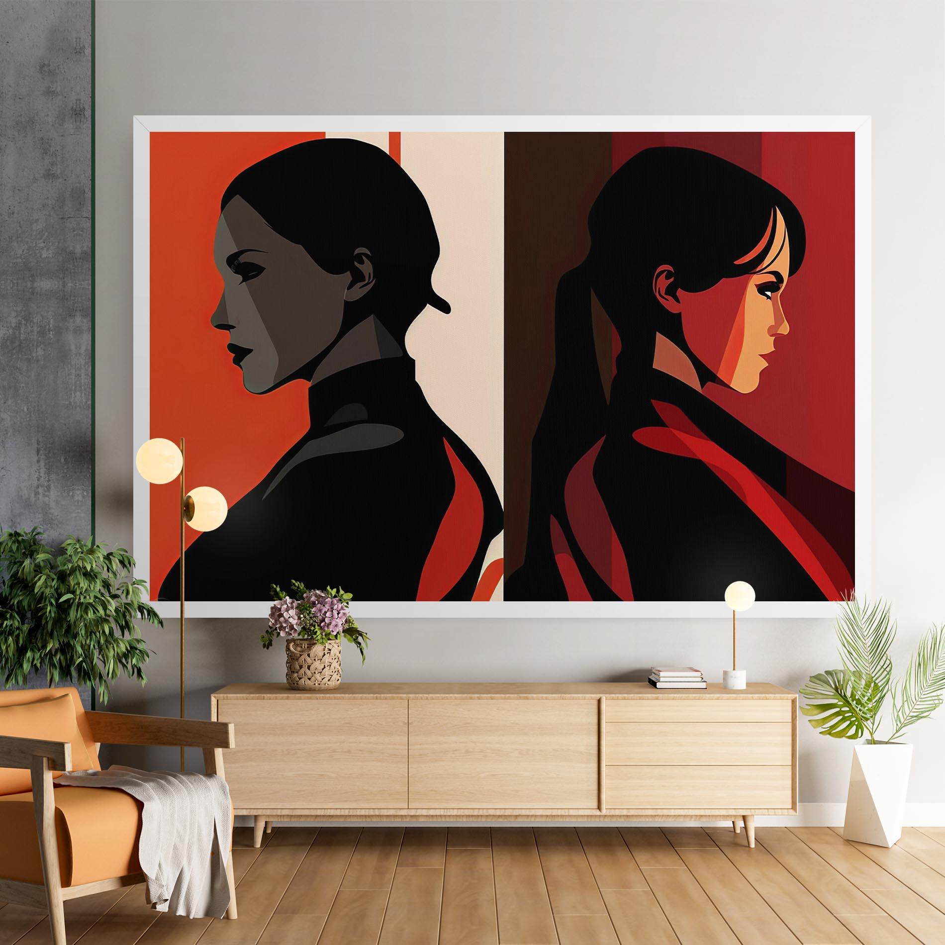 Tablou Canvas Graphical Portrait mockup 9