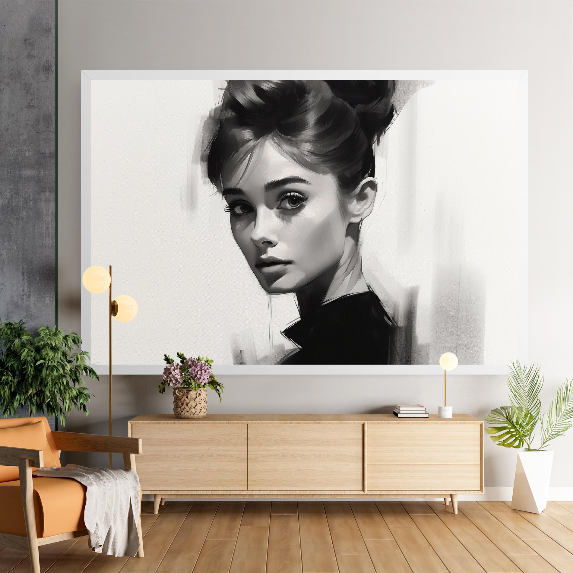 Tablou Canvas Hepburn Portrait mockup 9
