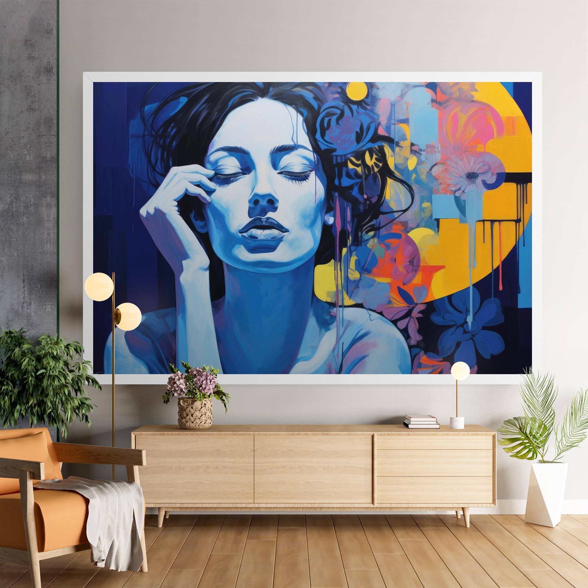 Tablou Canvas Photographic Blue Image mockup 9