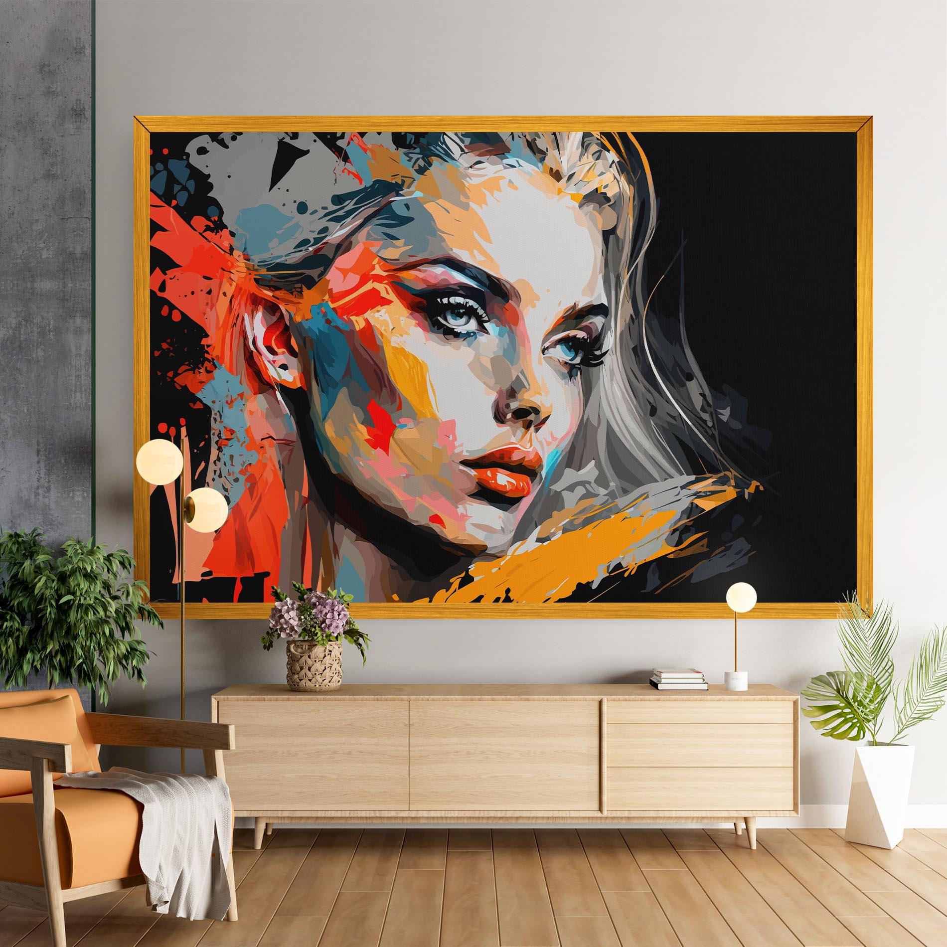 Tablou Canvas Blue Eye Face mockup 9