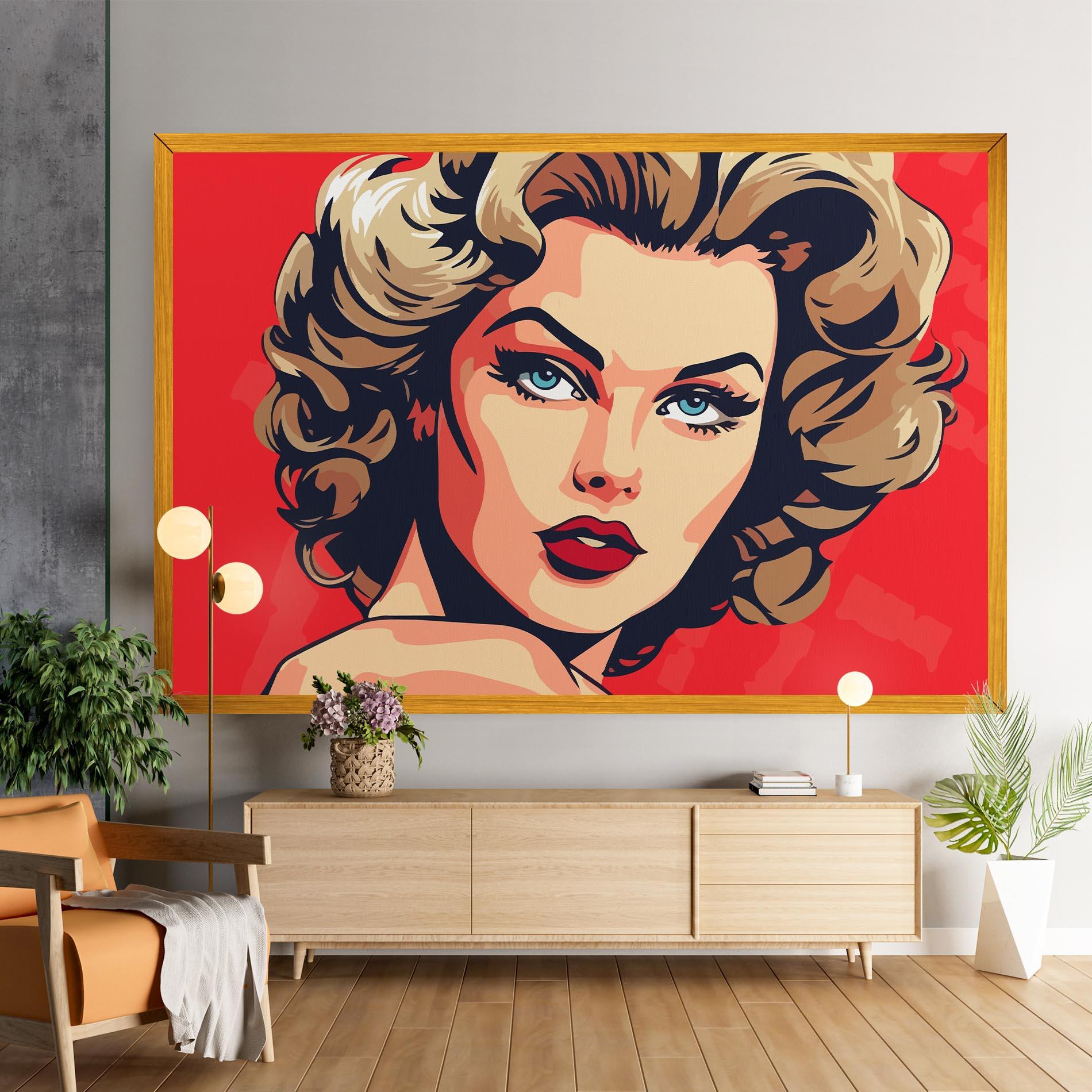 Tablou Canvas Blue Eyes Portrait mockup 9