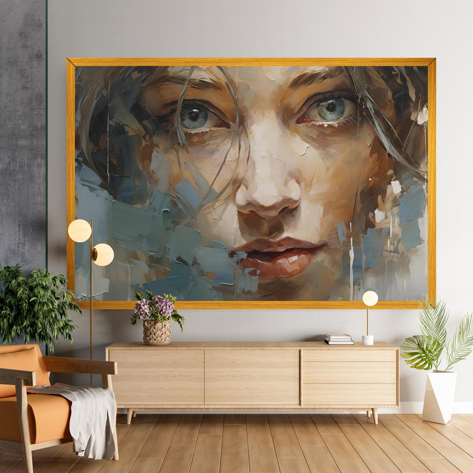 Tablou Canvas Expressive Portrait mockup 9