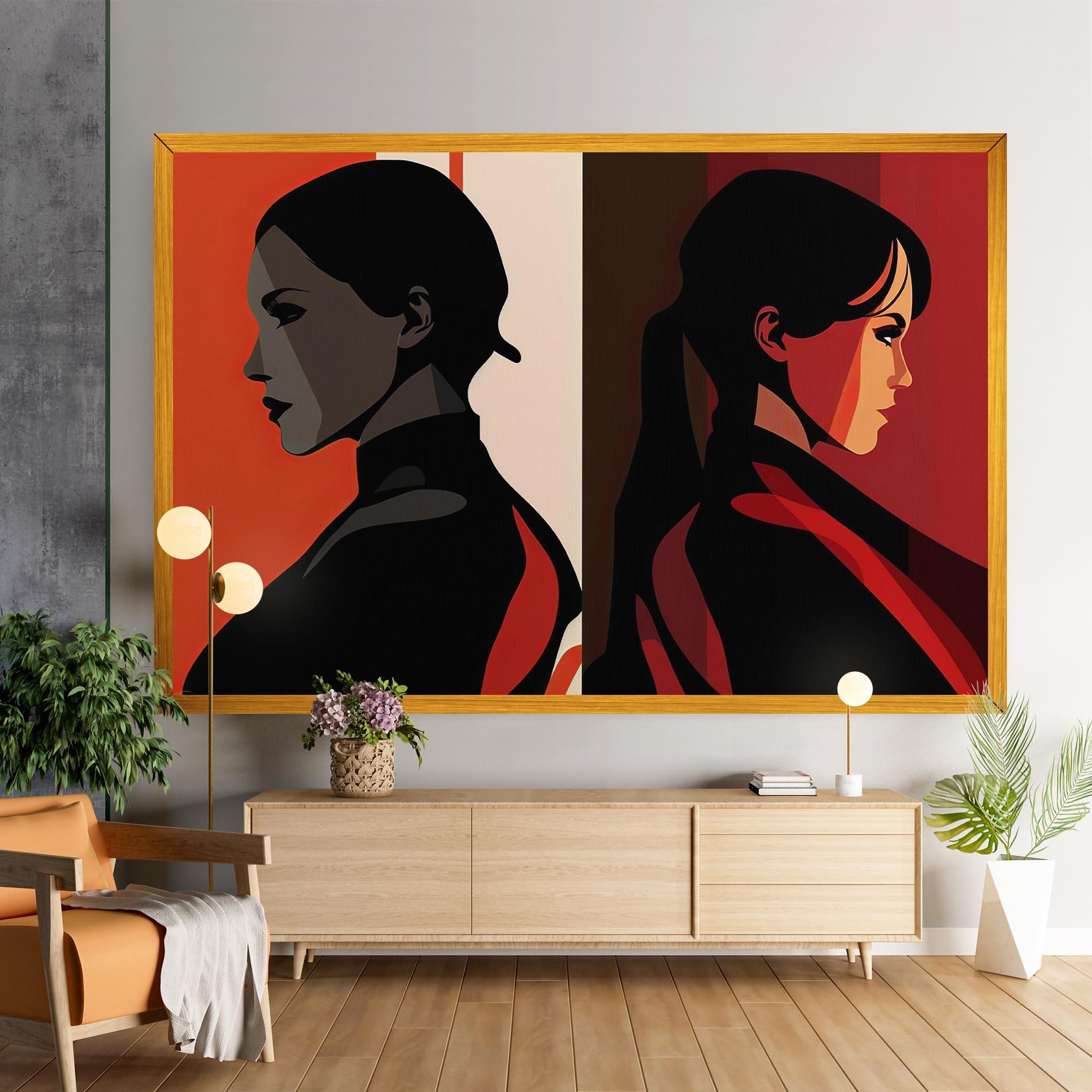 Tablou Canvas Graphical Portrait mockup 9