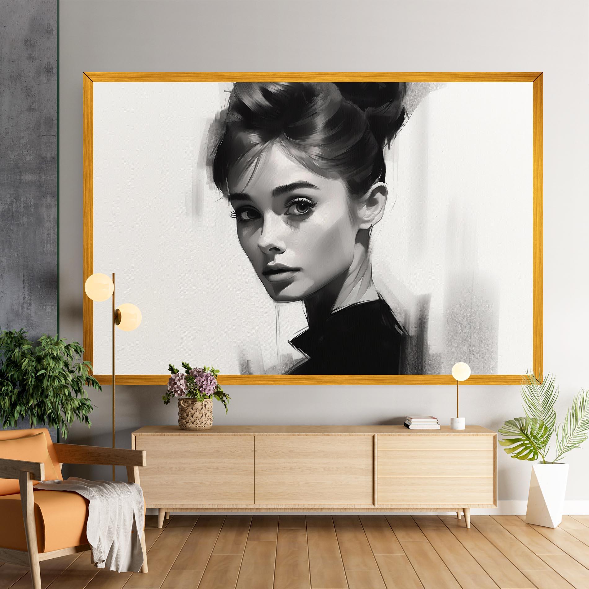 Tablou Canvas Hepburn Portrait mockup 9