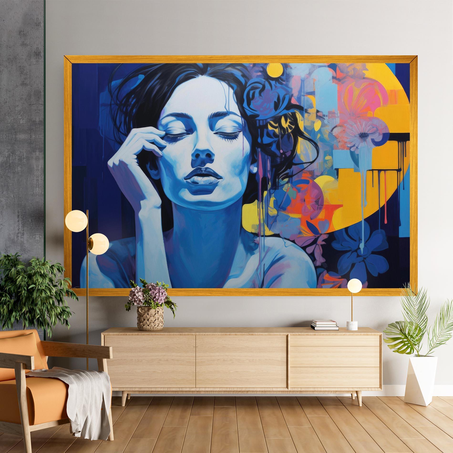 Tablou Canvas Photographic Blue Image mockup 9