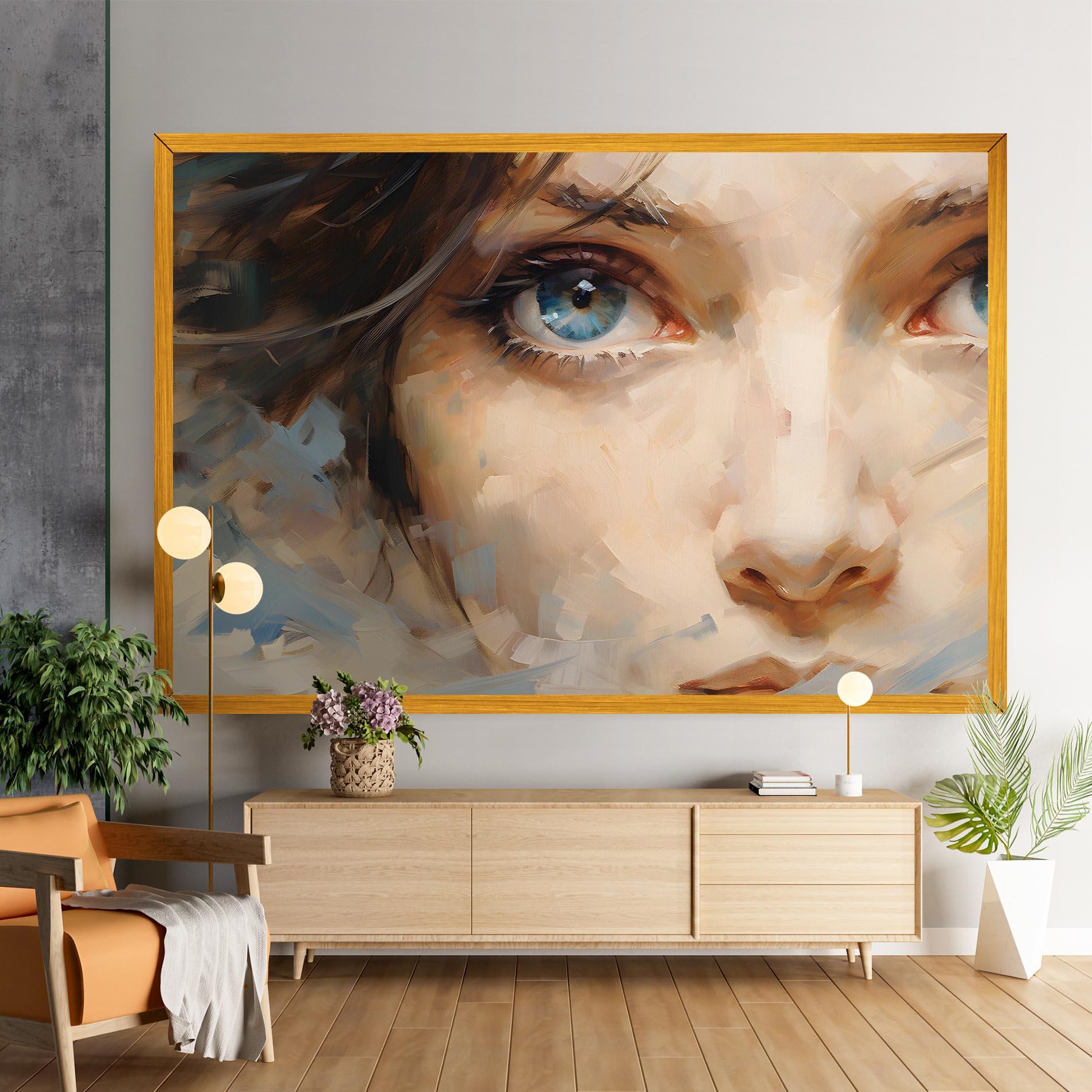 Tablou Canvas Pupil Blue Iris mockup 9