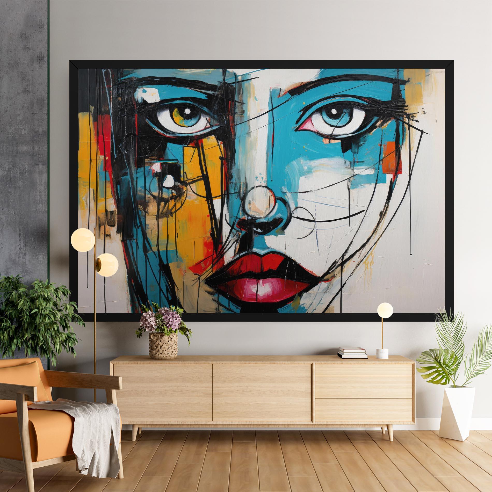 Tablou Canvas Abstract Drawing Portret mockup 9