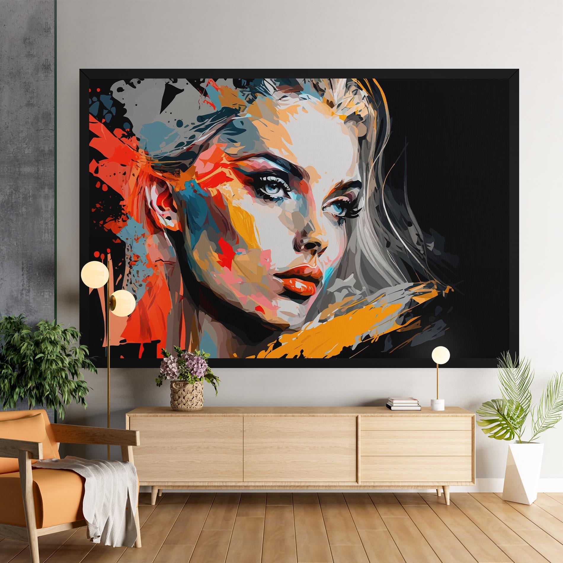 Tablou Canvas Blue Eye Face mockup 9