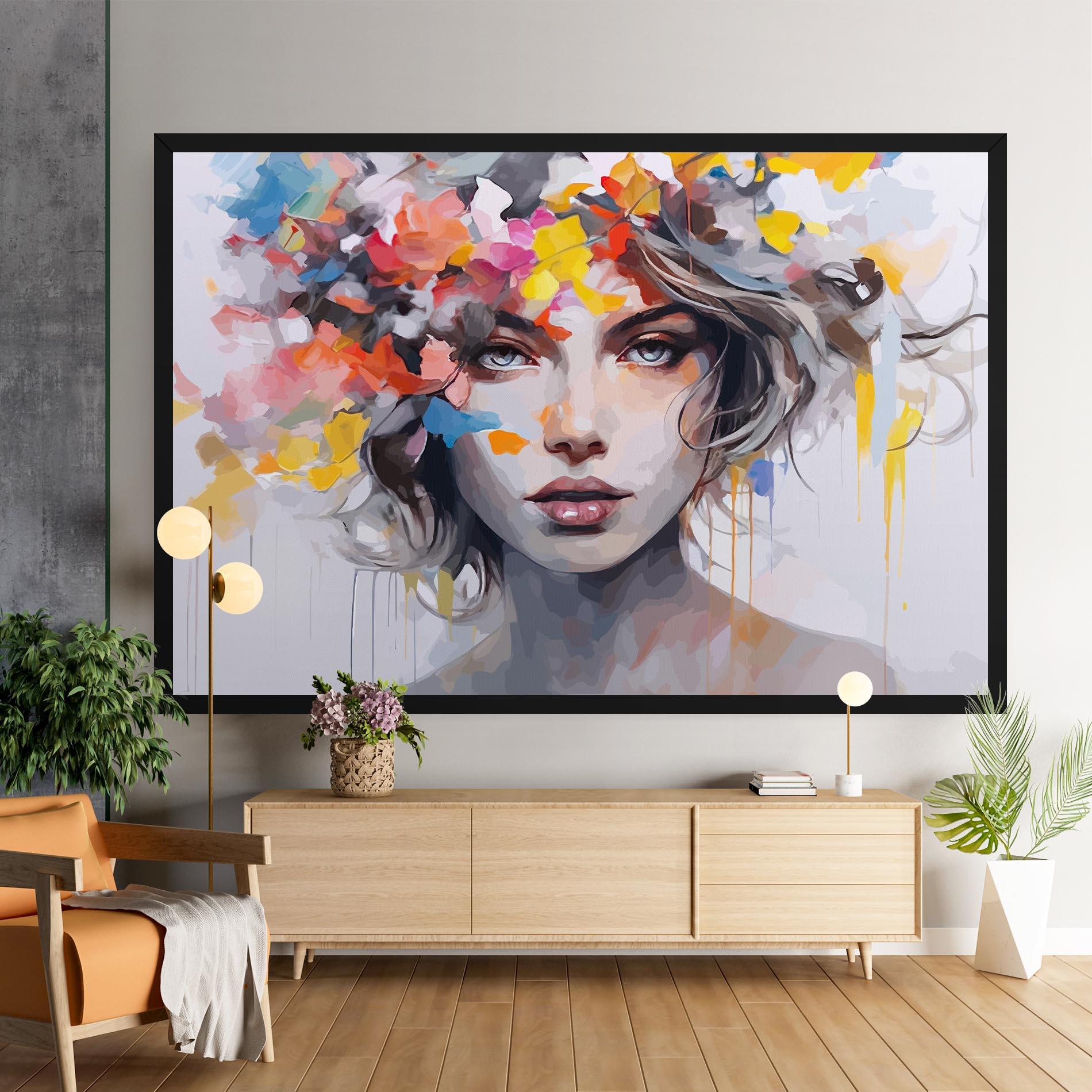 Tablou Canvas Colorful Hair Portrait mockup 9