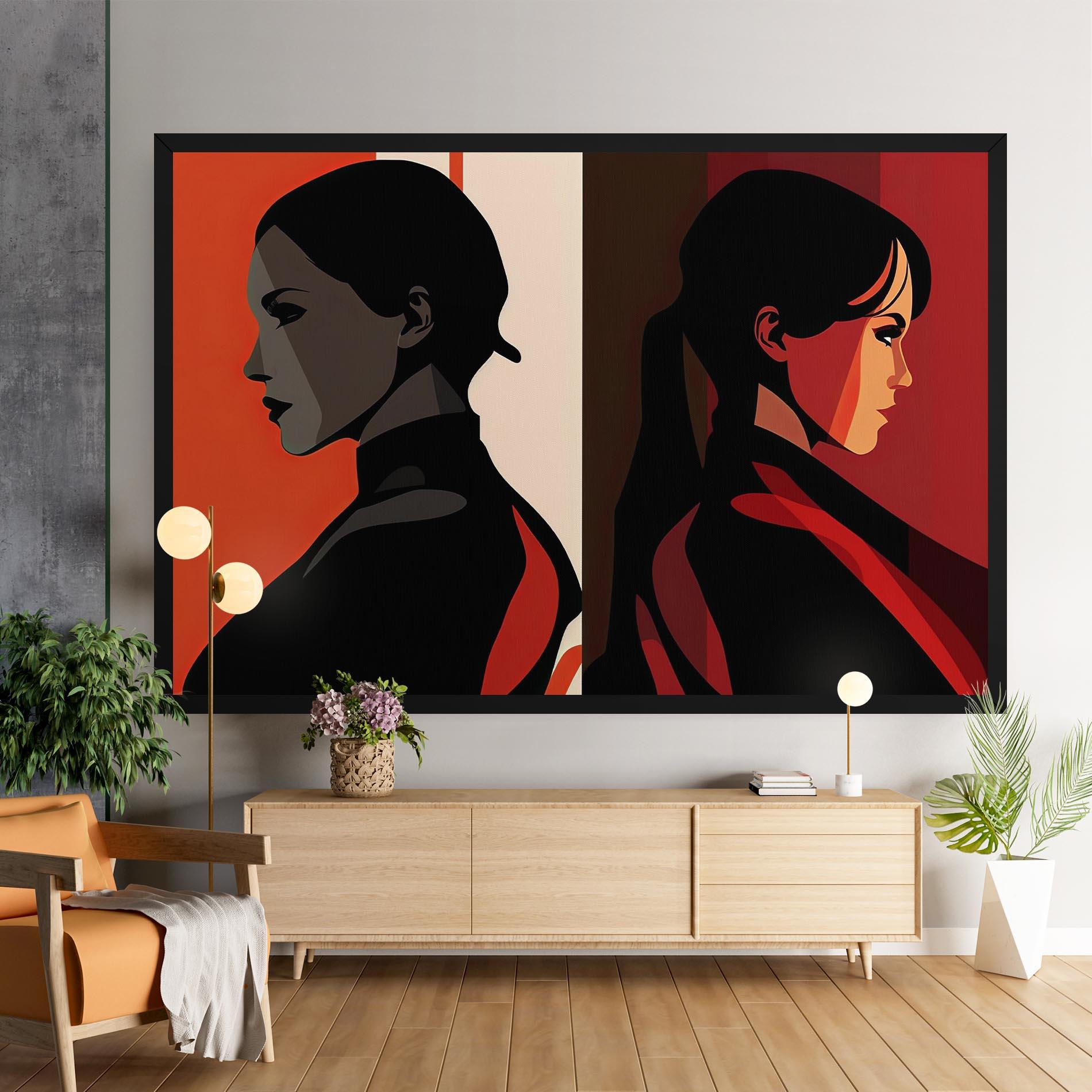 Tablou Canvas Graphical Portrait mockup 9