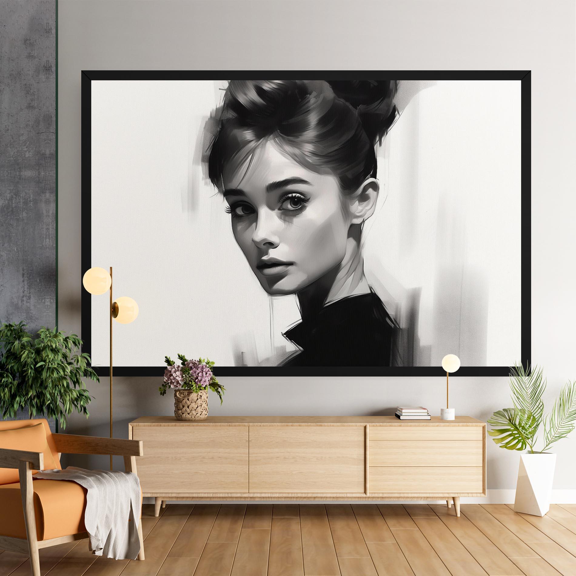 Tablou Canvas Hepburn Portrait mockup 9
