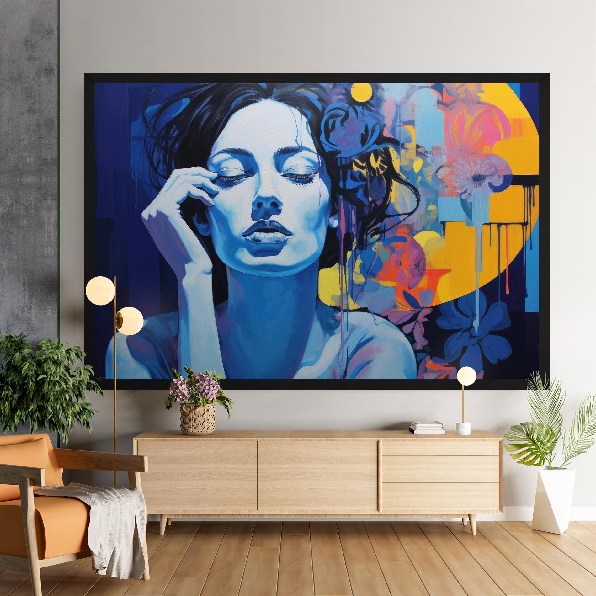 Tablou Canvas Photographic Blue Image mockup 9