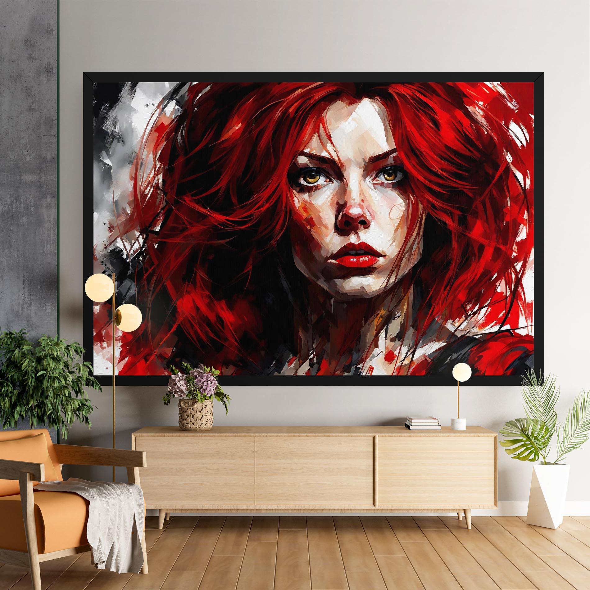 Tablou Canvas Red Hair Smoky Eyes mockup 9