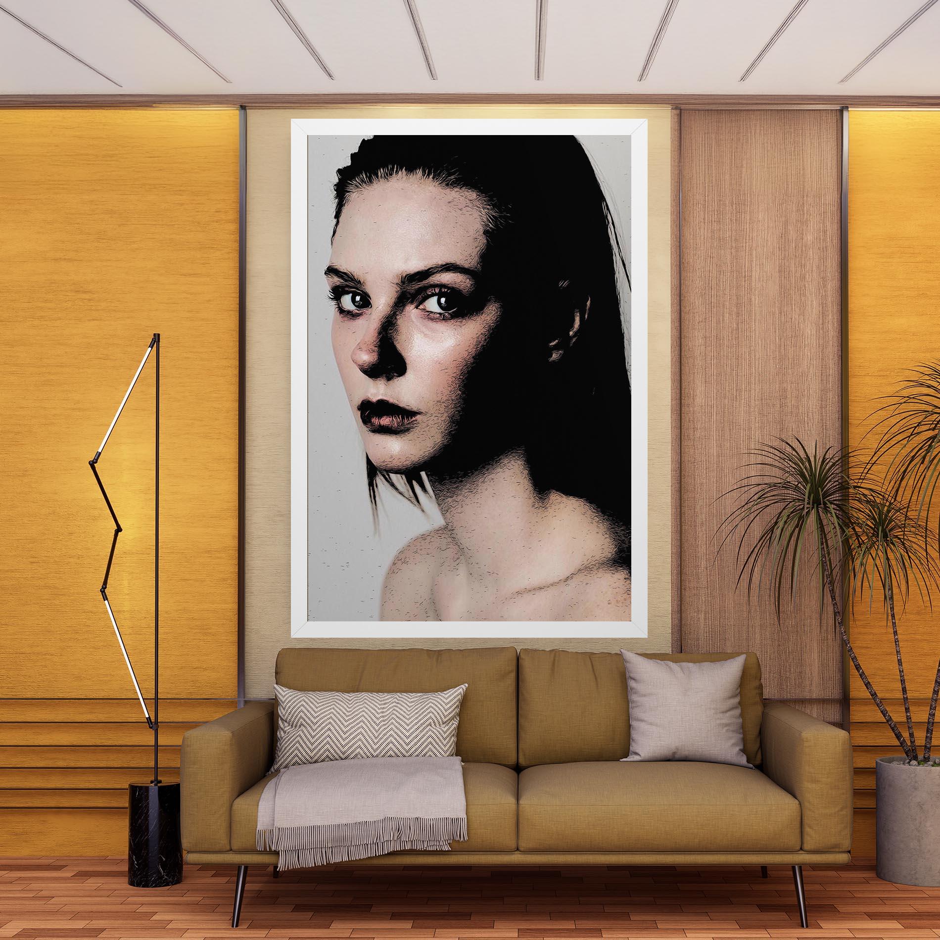 Tablou Canvas Big Eyes Portrait mockup 9