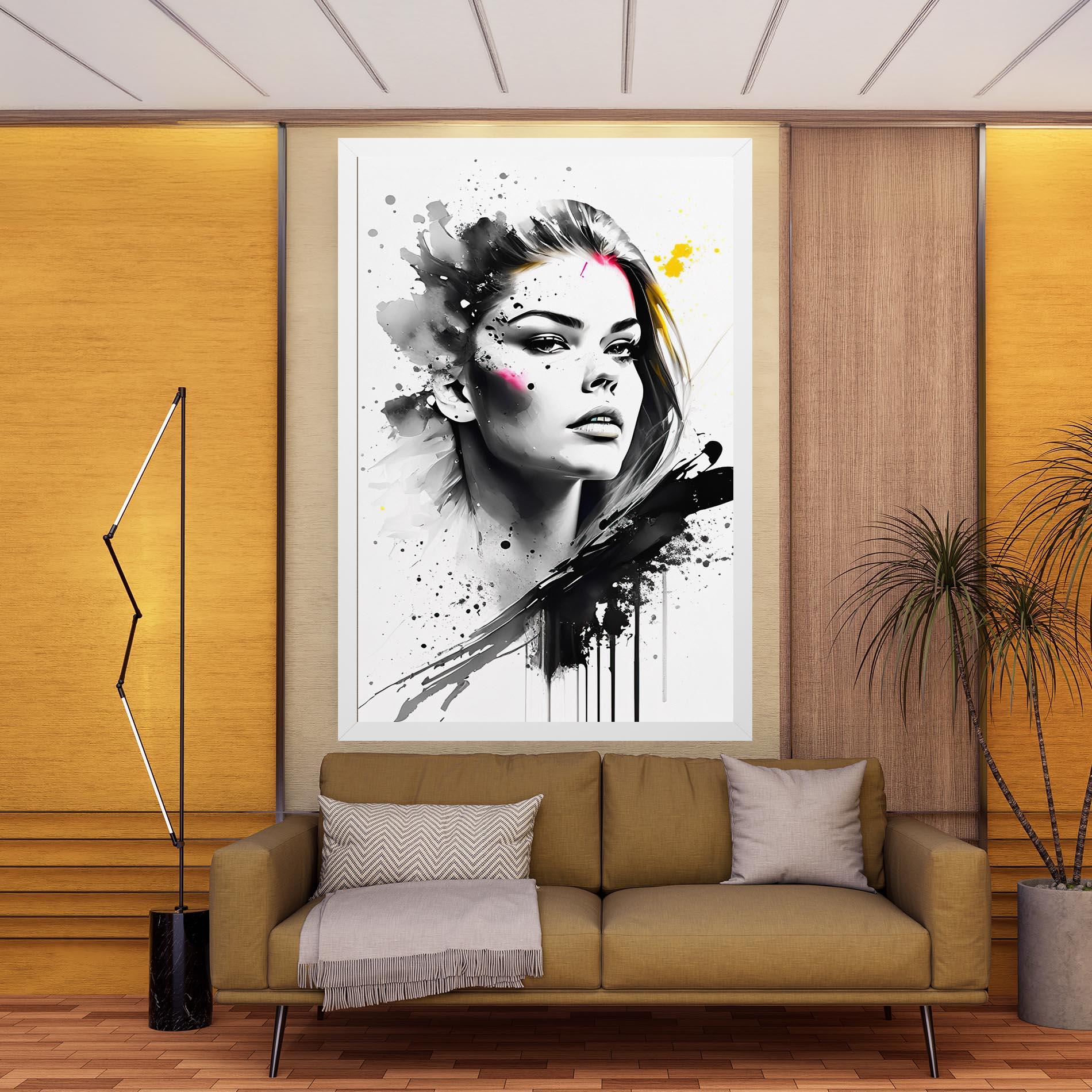 Tablou Canvas Ink Splash Portrait mockup 9