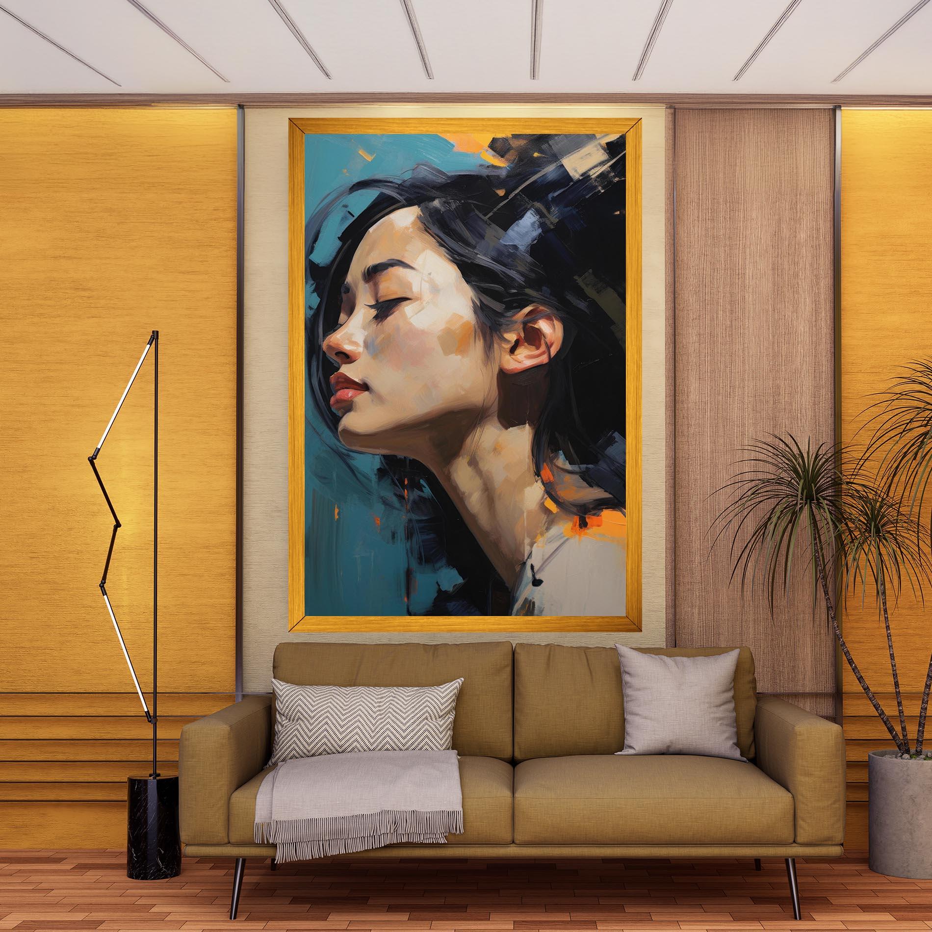 Tablou Canvas Acrylic Asian Portrait mockup 9
