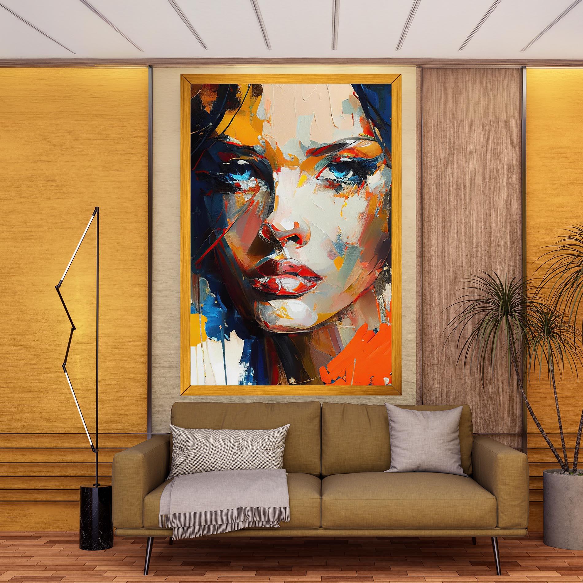 Tablou Canvas Beautiful Brunette Woman mockup 9