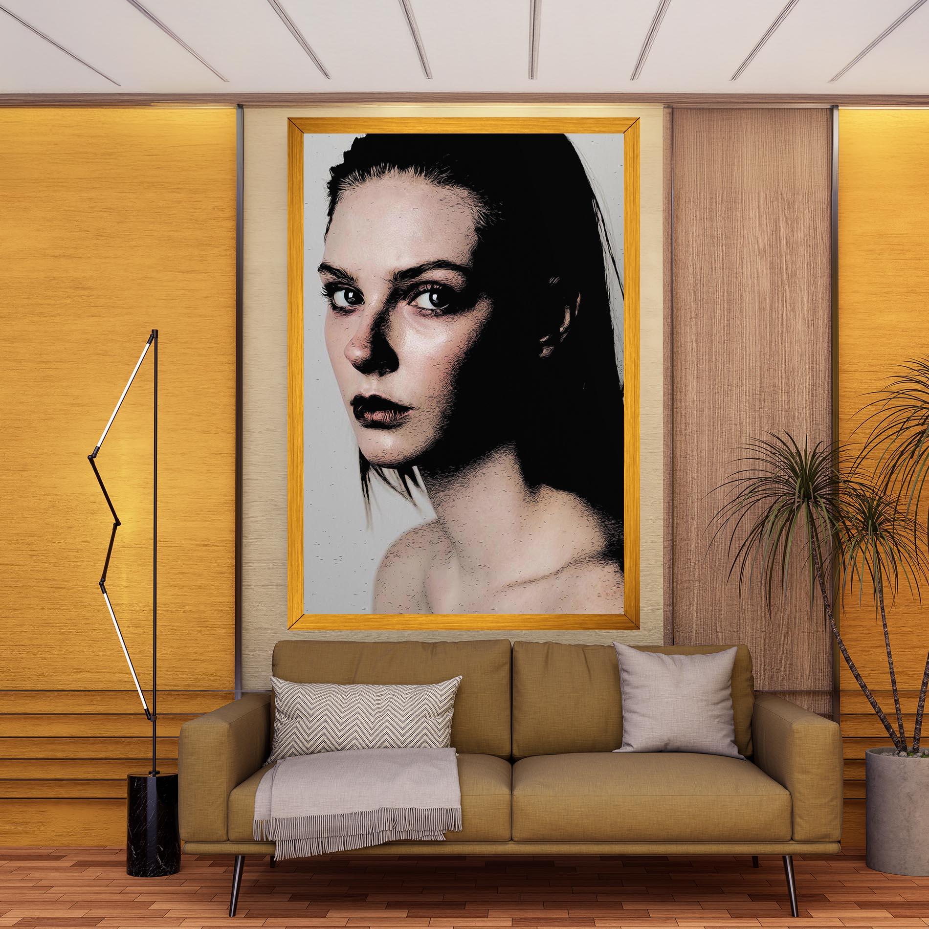 Tablou Canvas Big Eyes Portrait mockup 9