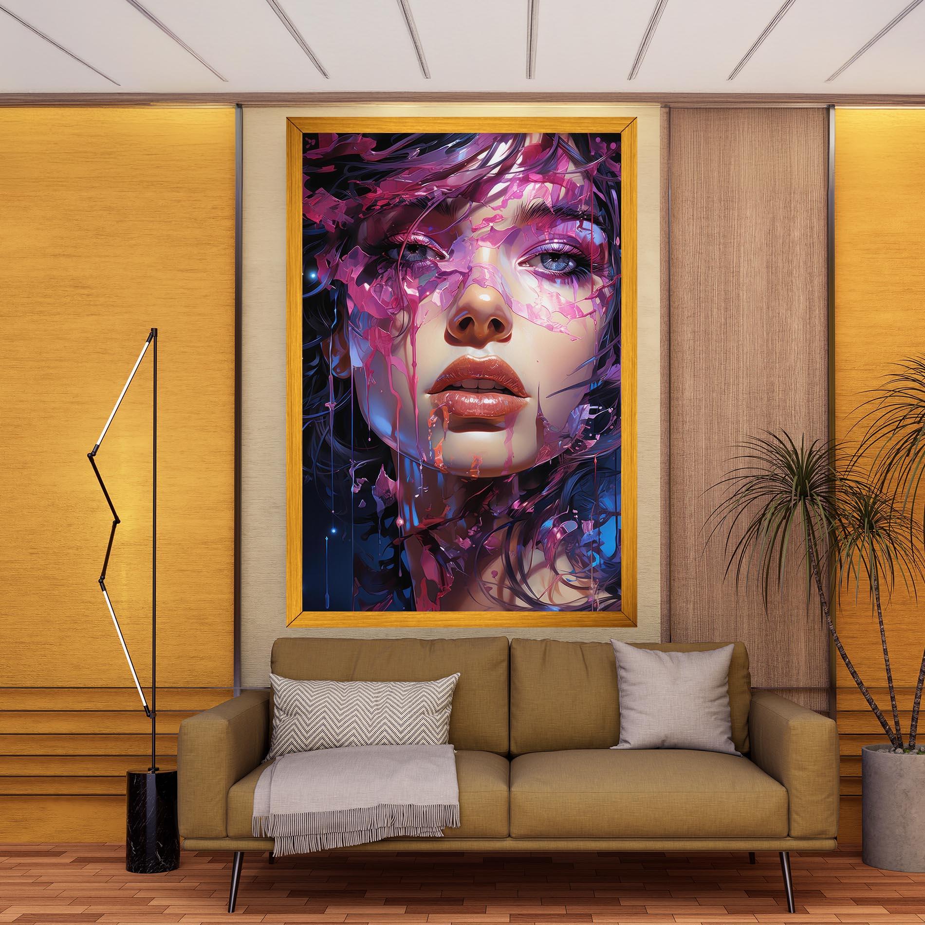 Tablou Canvas Cute Purple Girl mockup 9