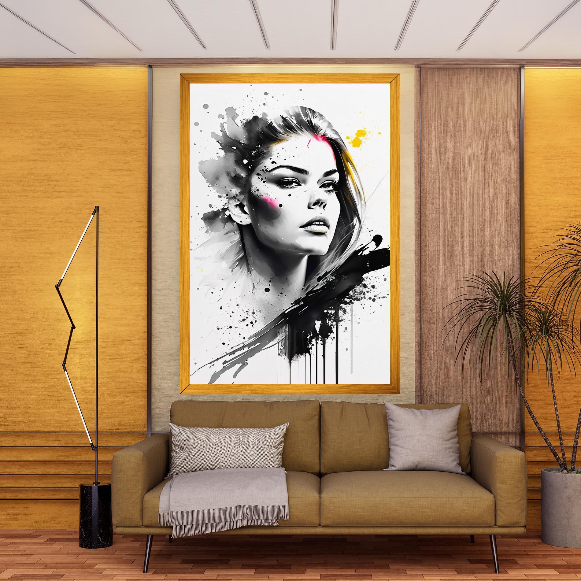 Tablou Canvas Ink Splash Portrait mockup 9