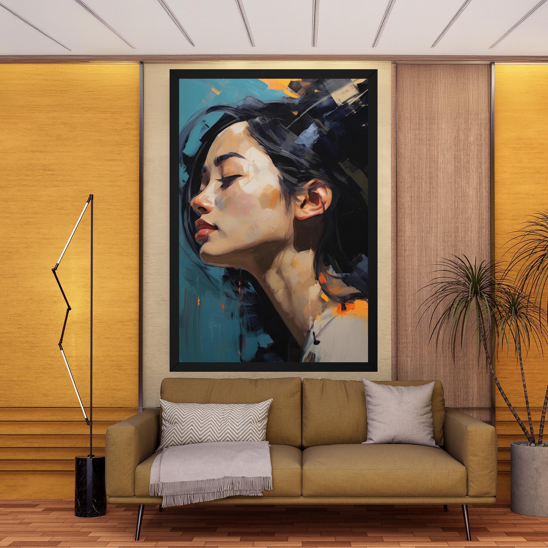 Tablou Canvas Acrylic Asian Portrait mockup 9