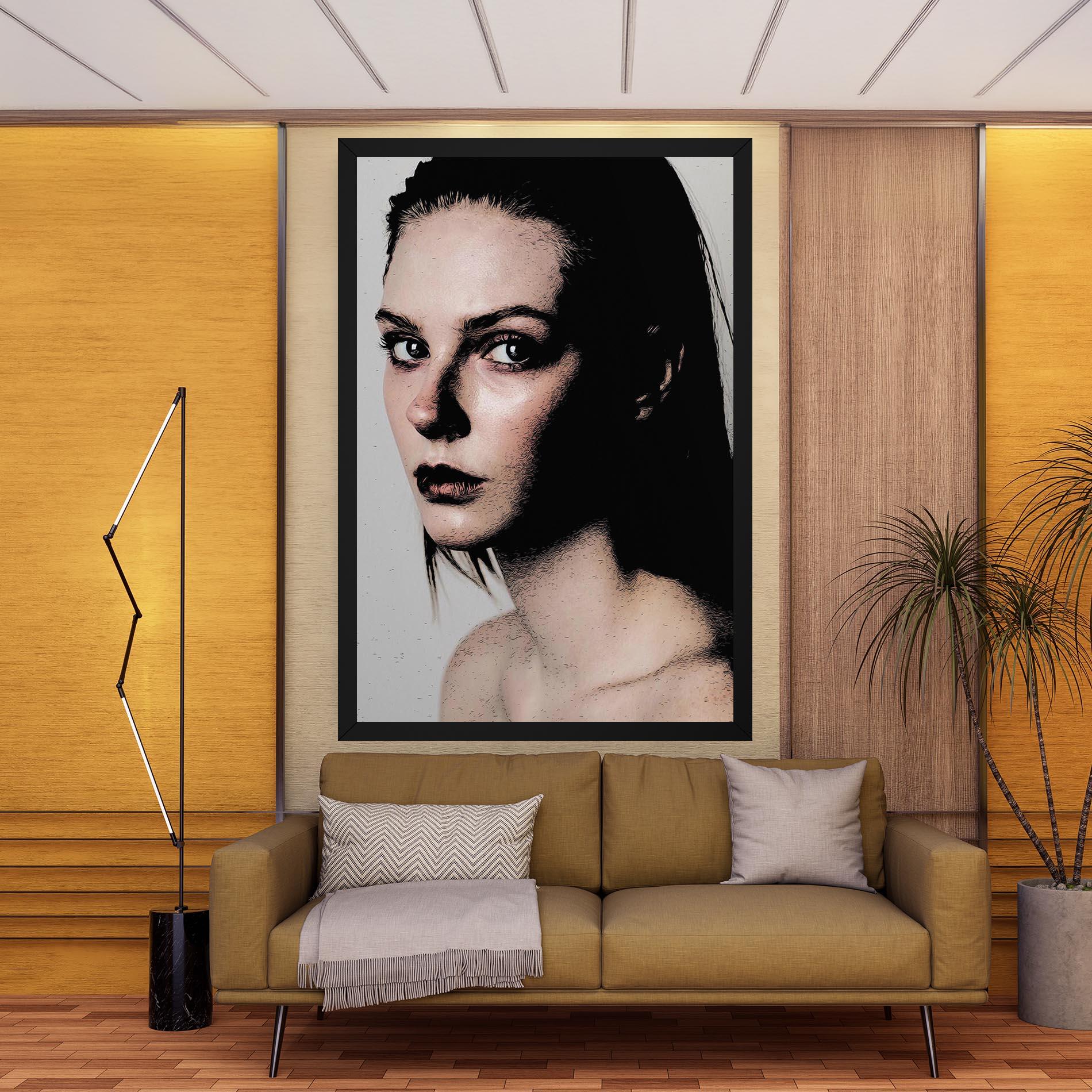 Tablou Canvas Big Eyes Portrait mockup 9