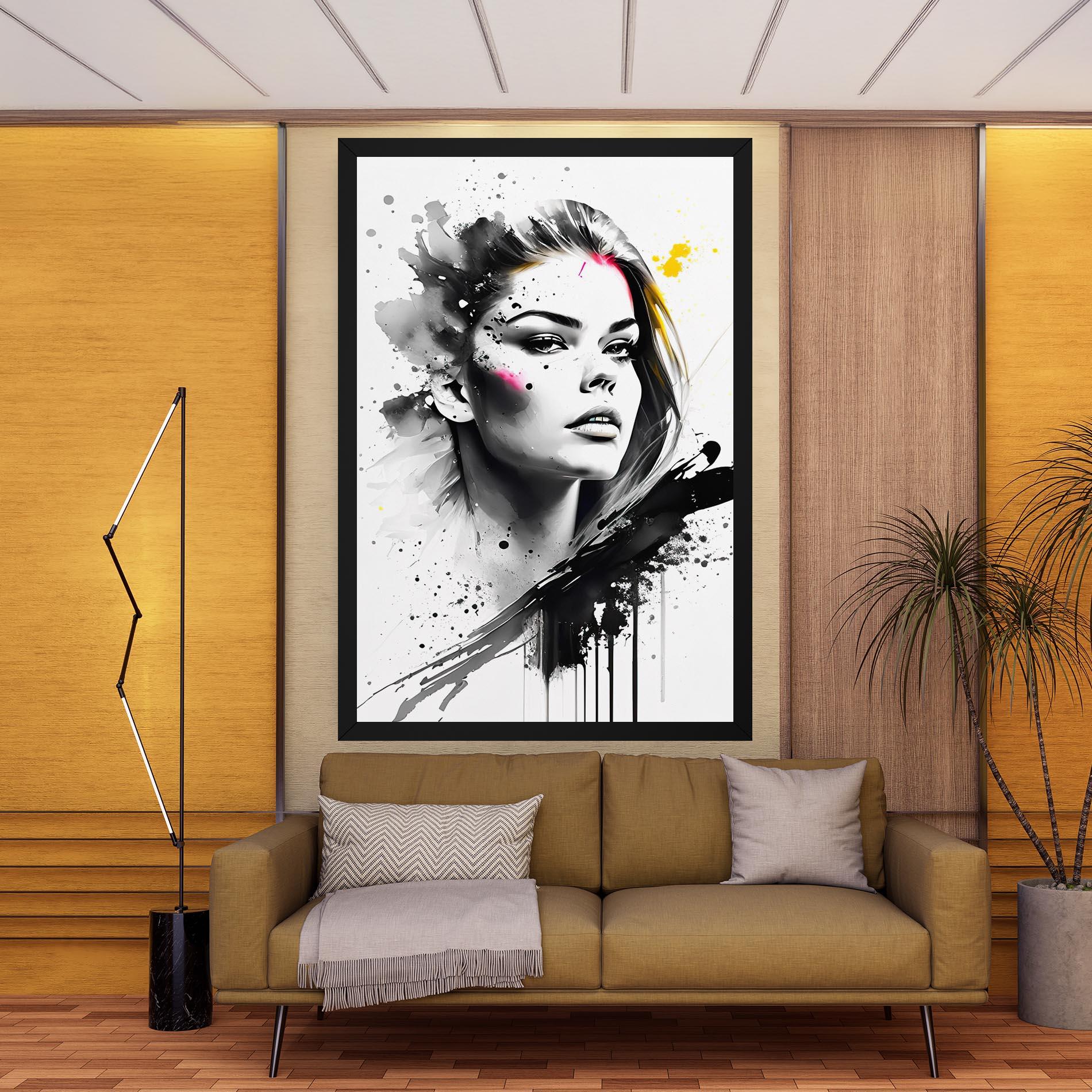 Tablou Canvas Ink Splash Portrait mockup 9