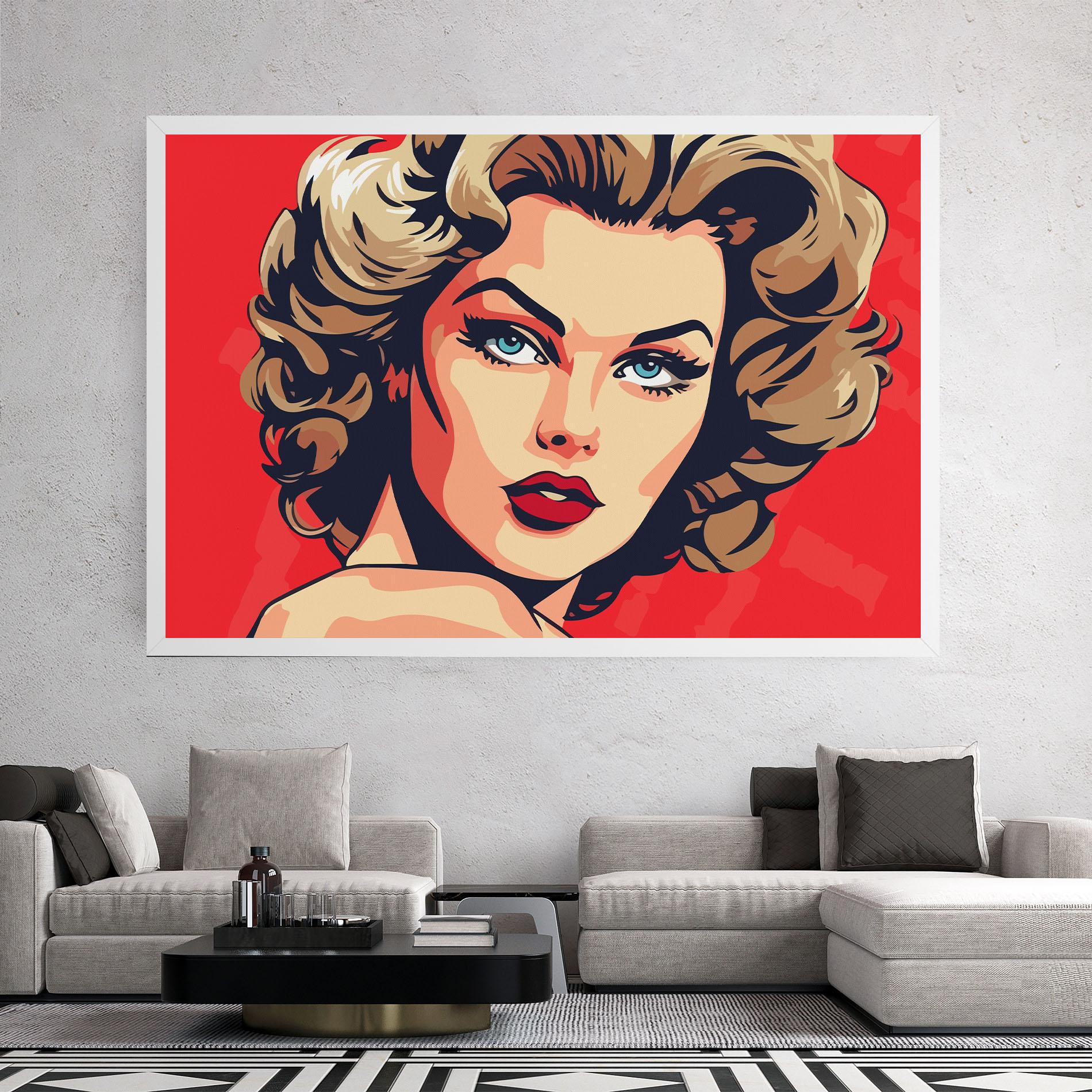 Tablou Canvas Blue Eyes Portrait mockup 2