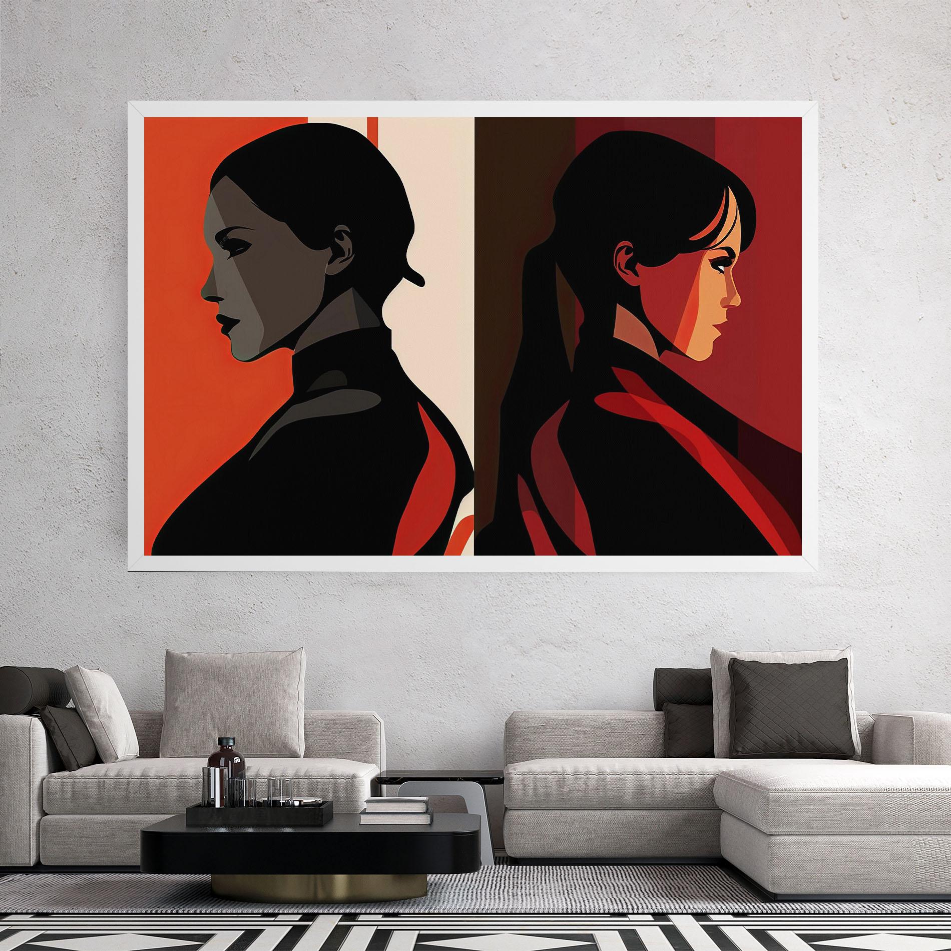 Tablou Canvas Graphical Portrait mockup 2