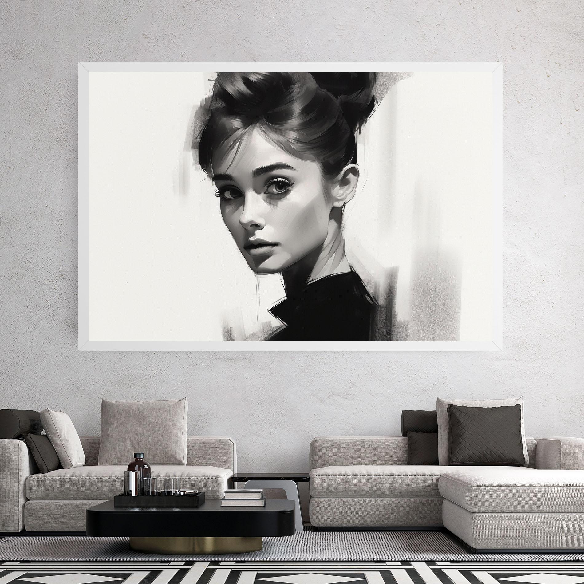 Tablou Canvas Hepburn Portrait mockup 2