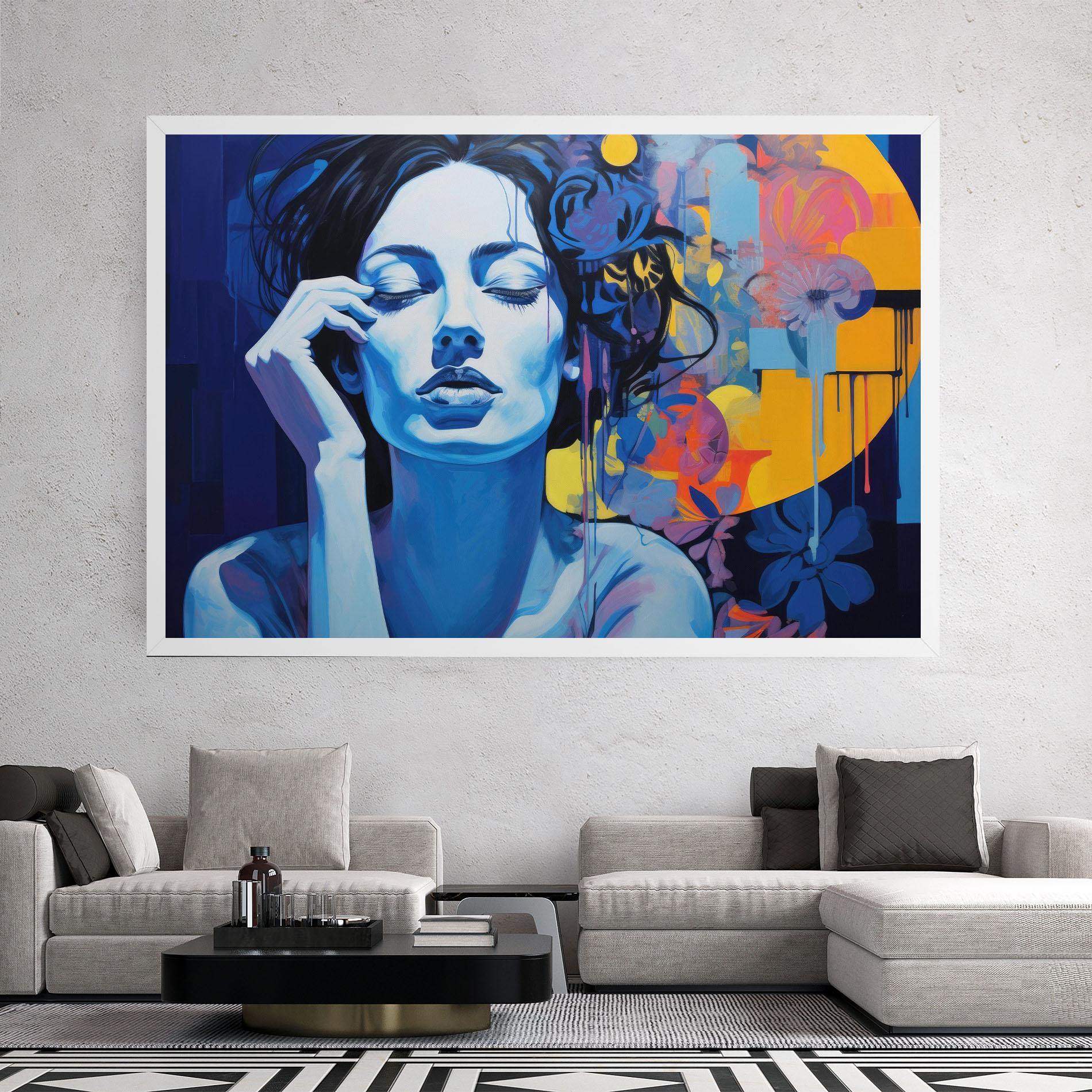 Tablou Canvas Photographic Blue Image mockup 2