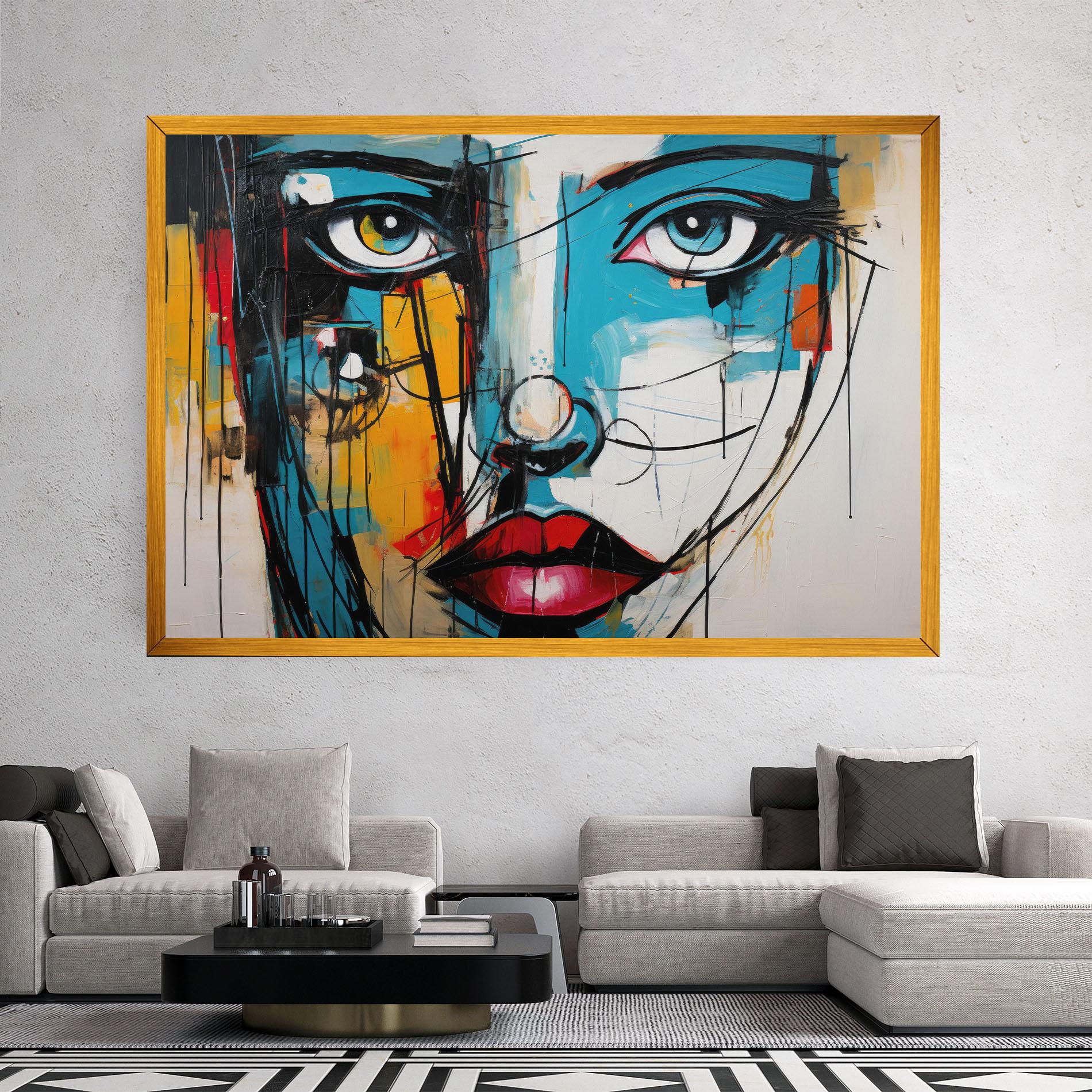 Tablou Canvas Abstract Drawing Portret mockup 2