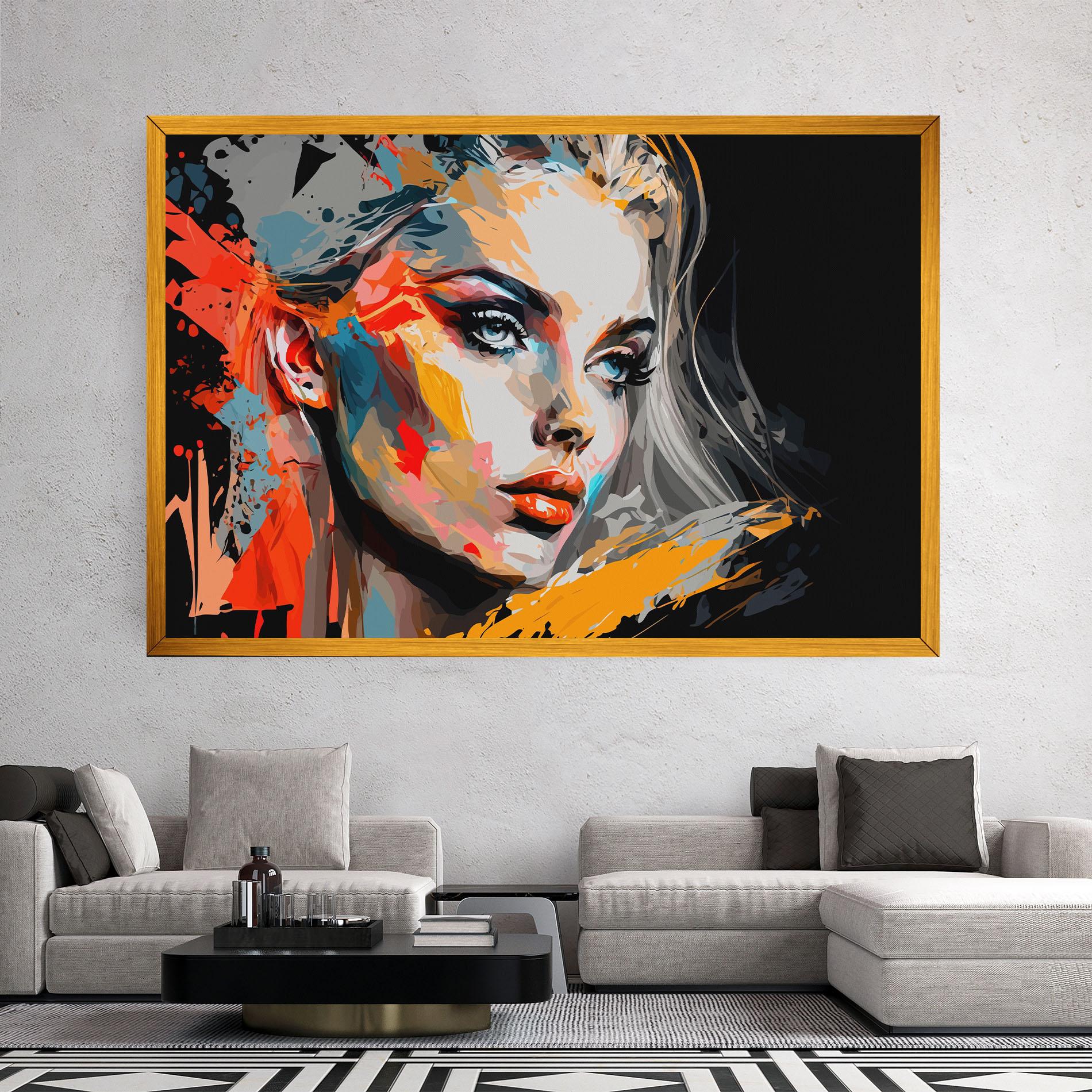 Tablou Canvas Blue Eye Face mockup 2