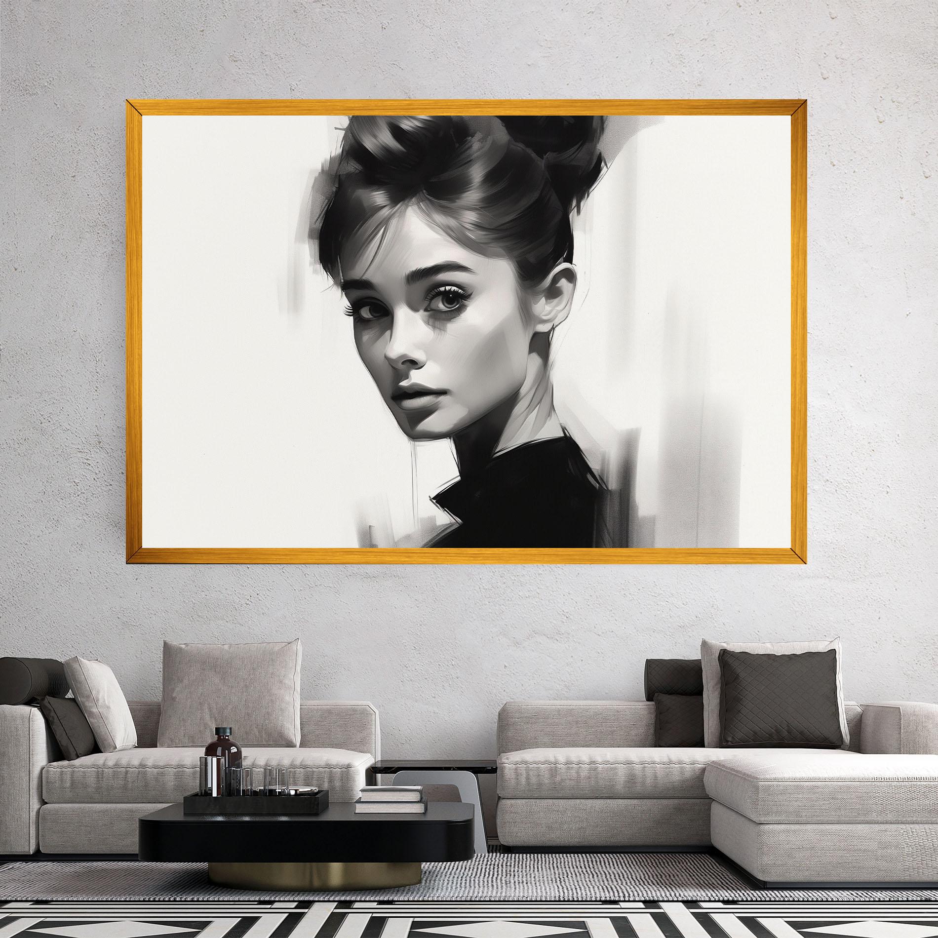 Tablou Canvas Hepburn Portrait mockup 2