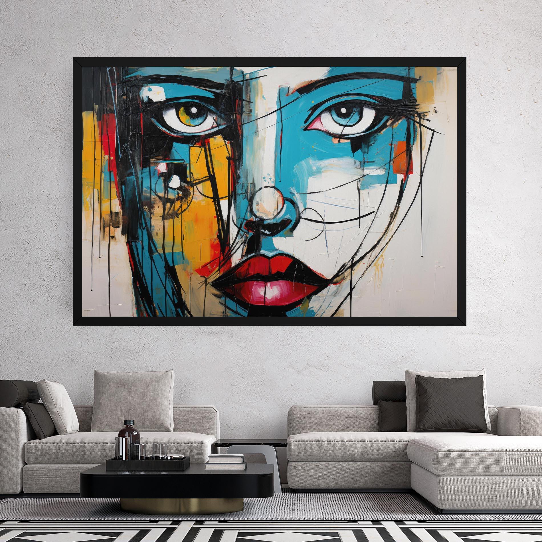 Tablou Canvas Abstract Drawing Portret mockup 2