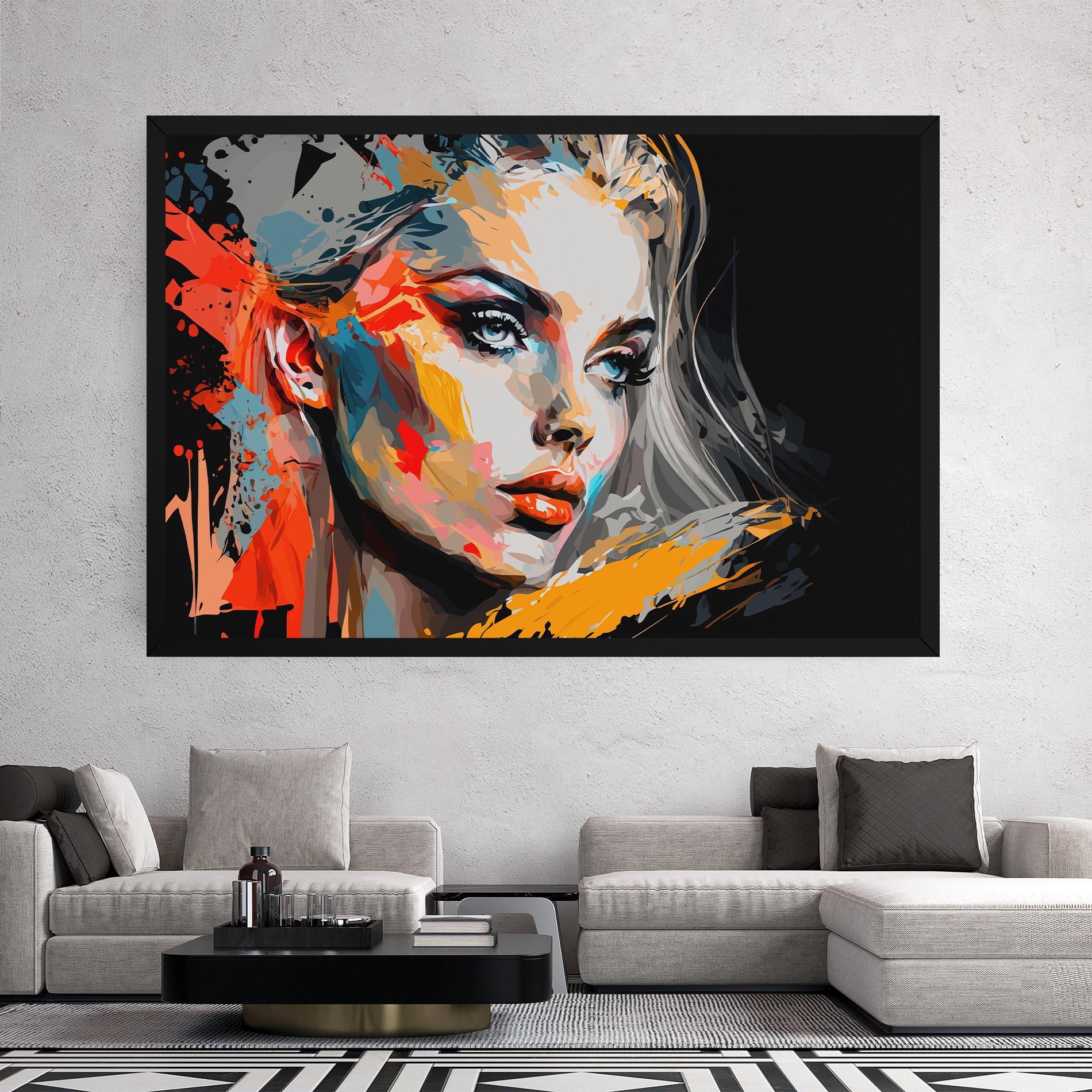 Tablou Canvas Blue Eye Face mockup 2