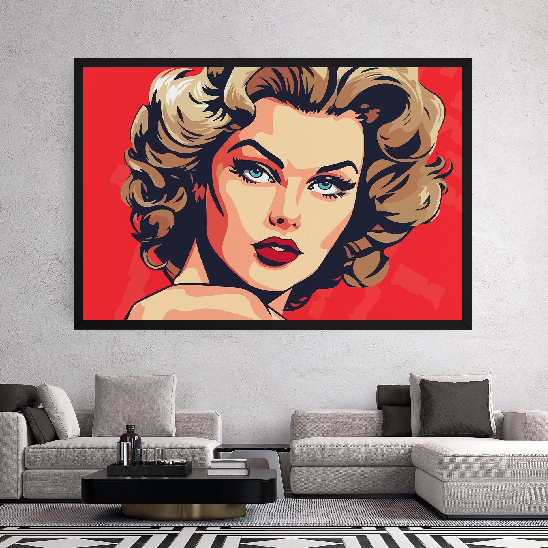 Tablou Canvas Blue Eyes Portrait mockup 2